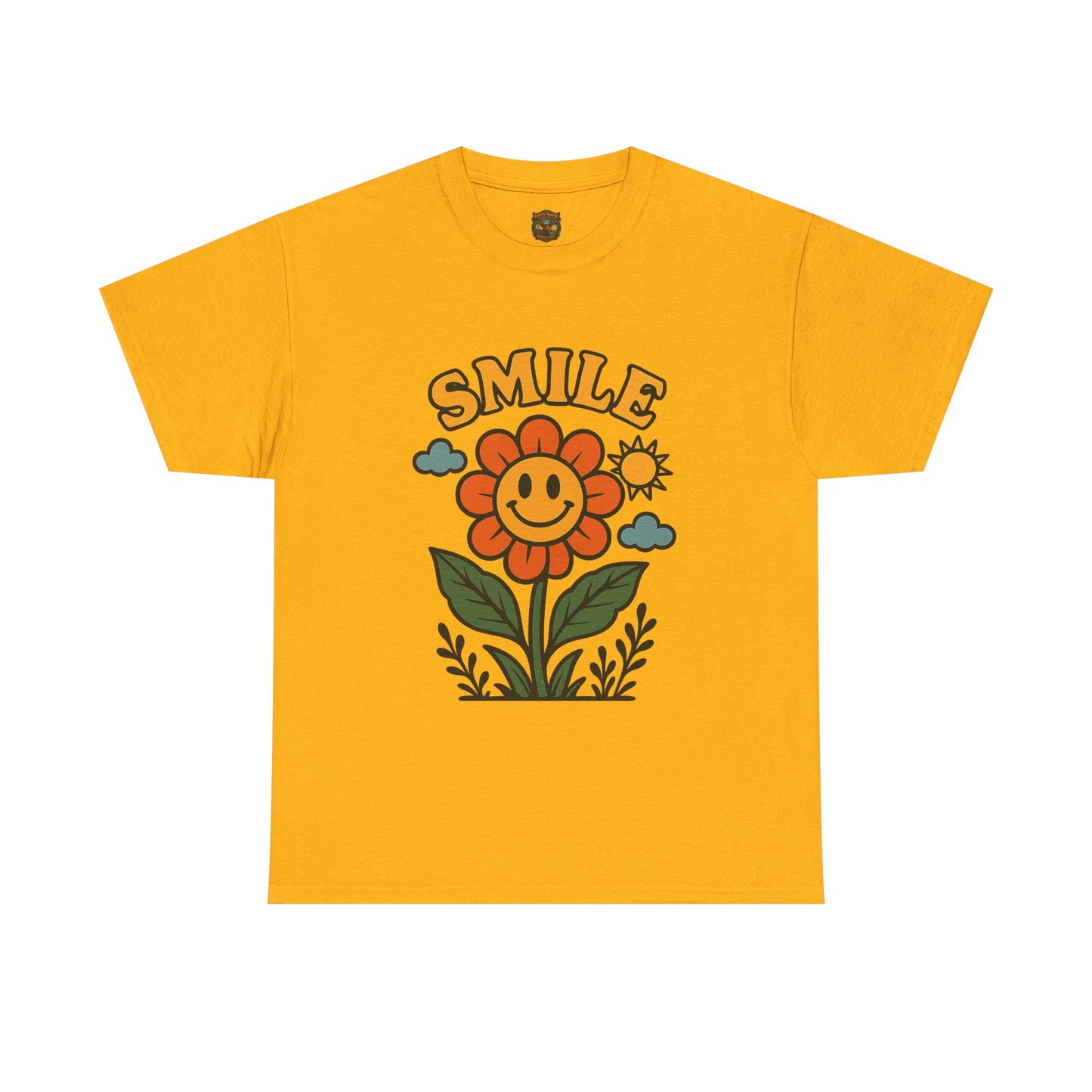 Smile With The Flowers T-Shirt | Floral Typography Tee