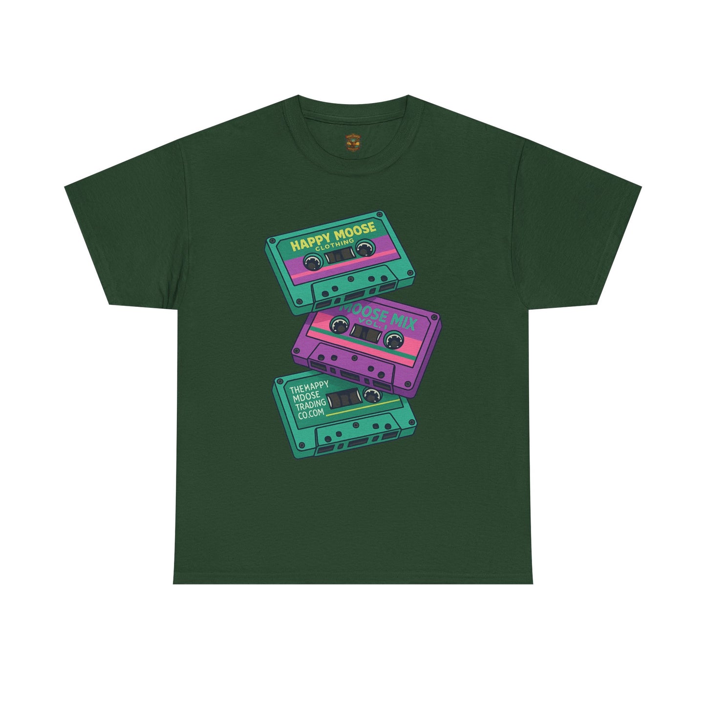 Cassette Stack Tee — Retro 80s Mixtape Graphic T-Shirt