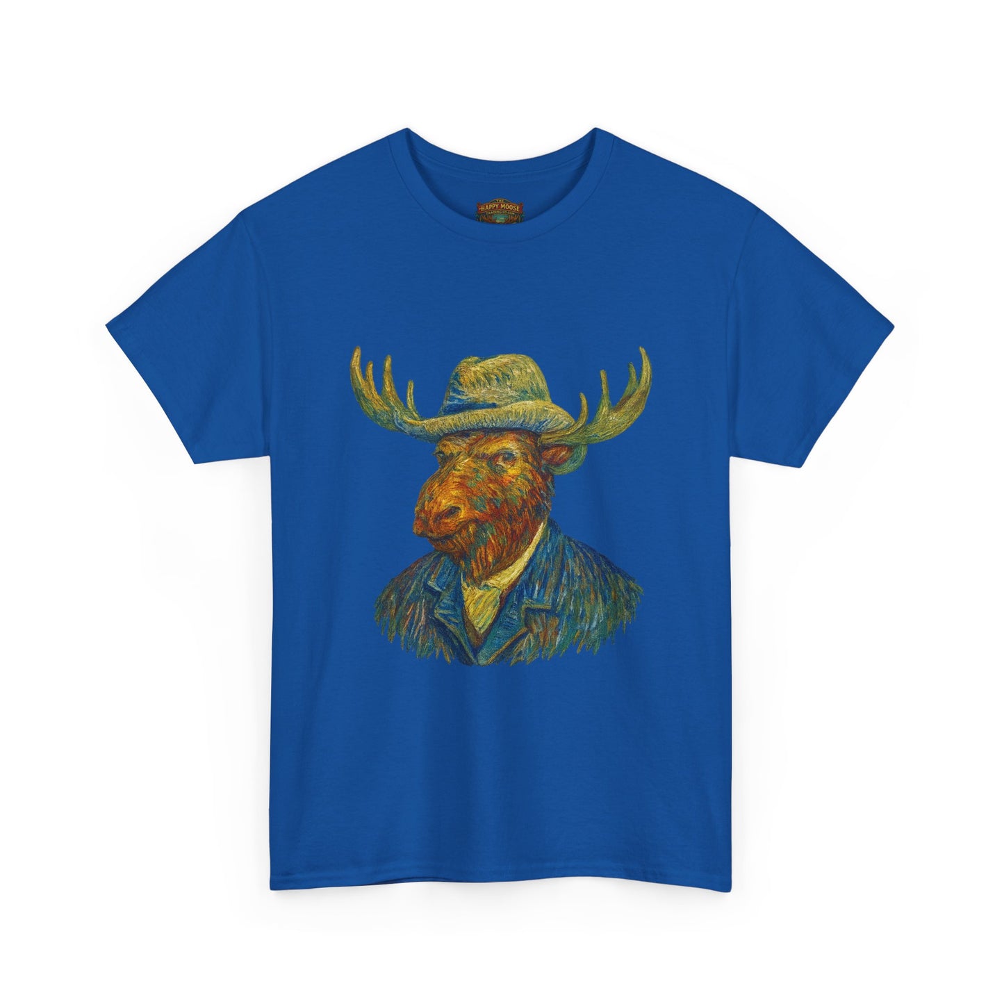 Moose Gogh Self-portrait with Straw Hat |  Art Tee