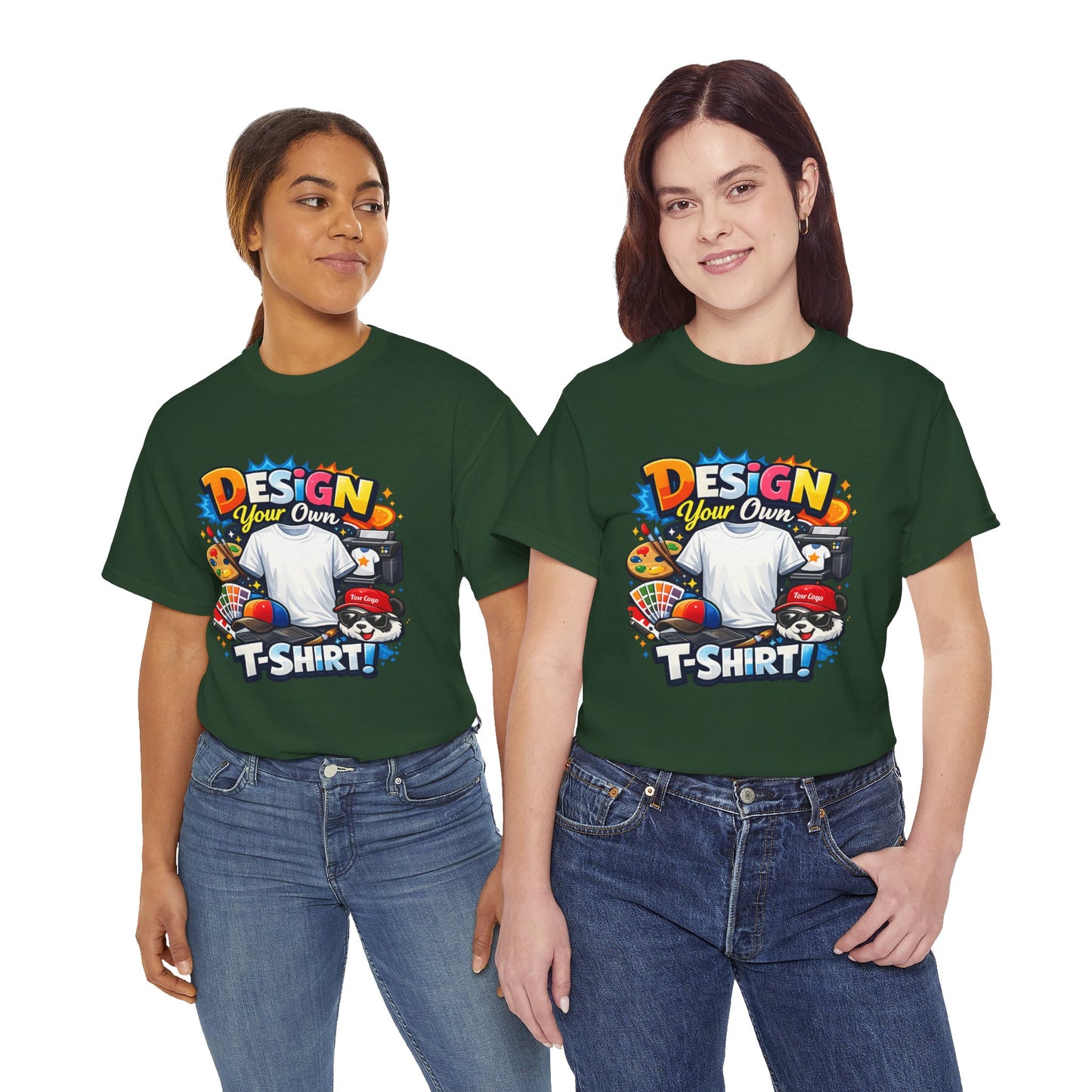 Custom 'Design Your Own' T-Shirt — Personalized Graphic Tee (Front And Rear Print)