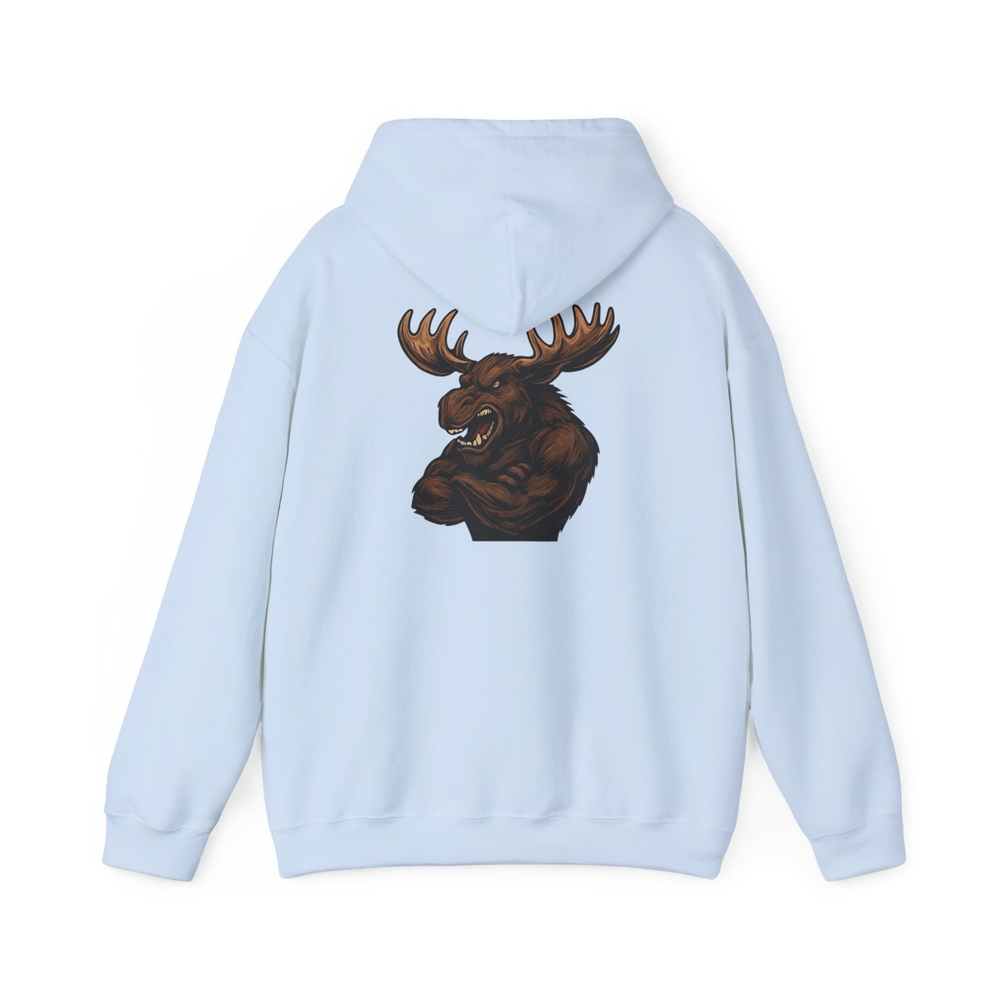 Ferocious Moose Head Graphic Hoodie — Bold Wilderness Outdoor Pullover