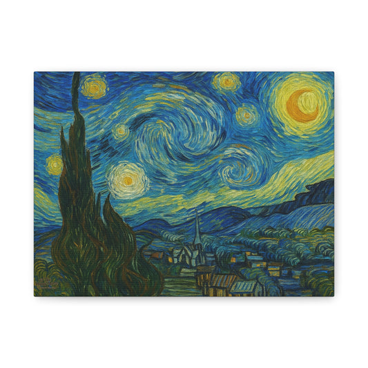 Starry Night Matte Canvas Print — Stretched 1.25" Wall Art