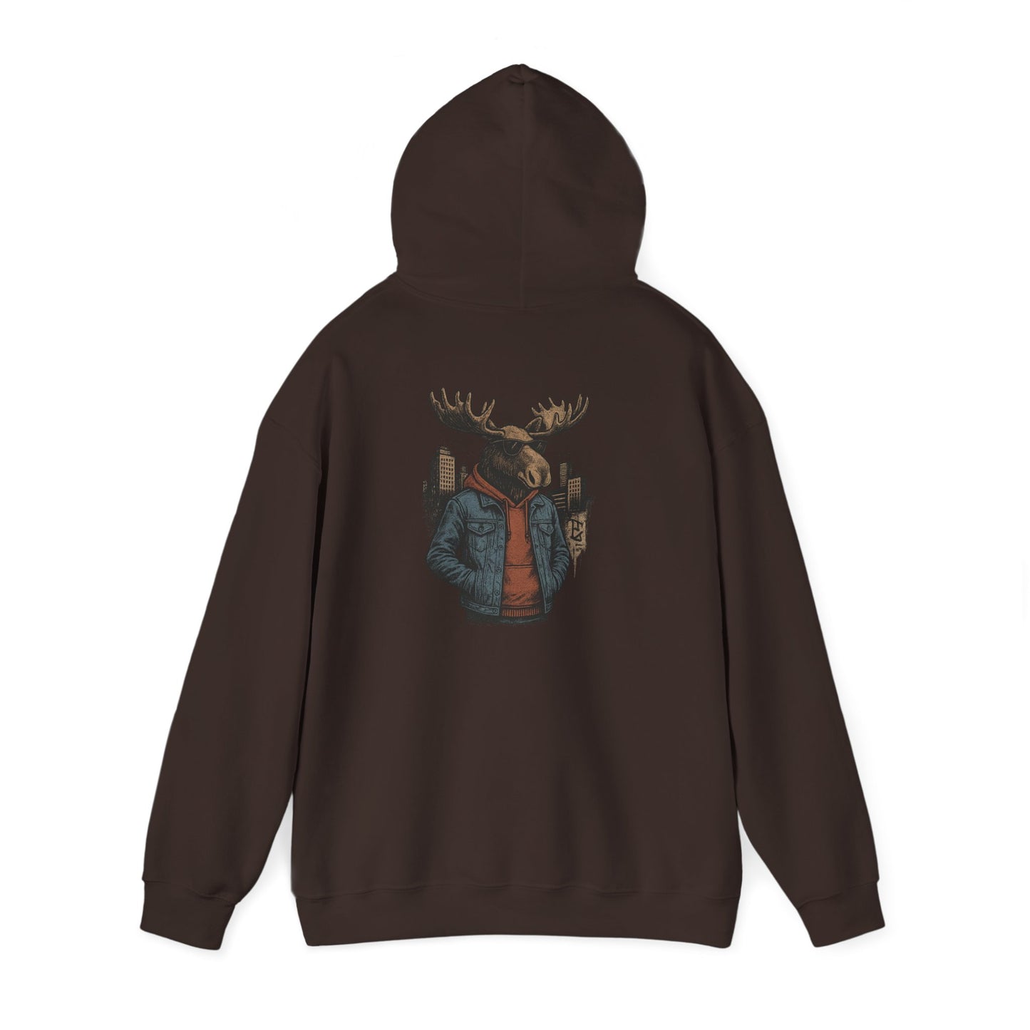Urban Moose Cityscape Hoodie — Urban Moose Graphic Hooded Sweatshirt