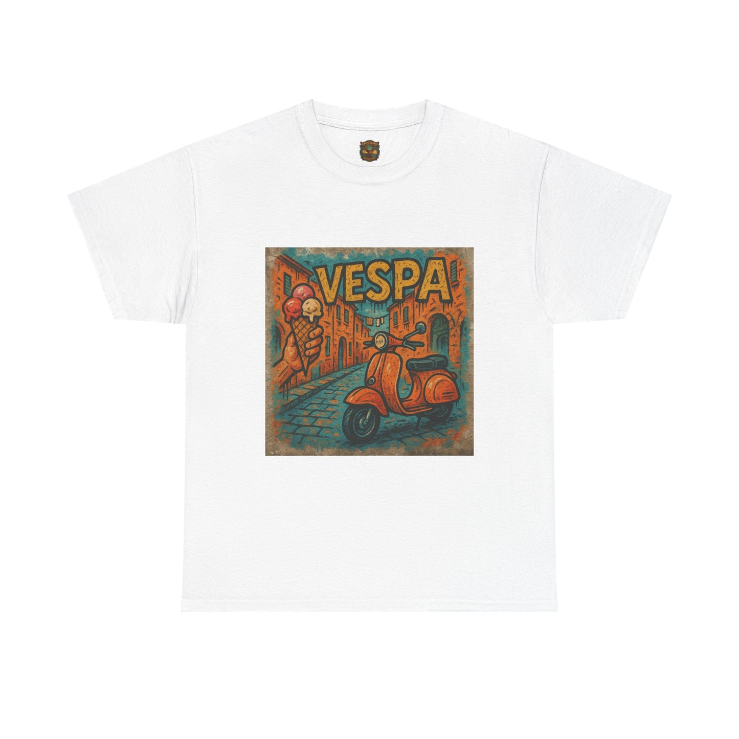 Vintage Scooter Gelato Tee| Vespa Ice Cream Italy T-Shirt