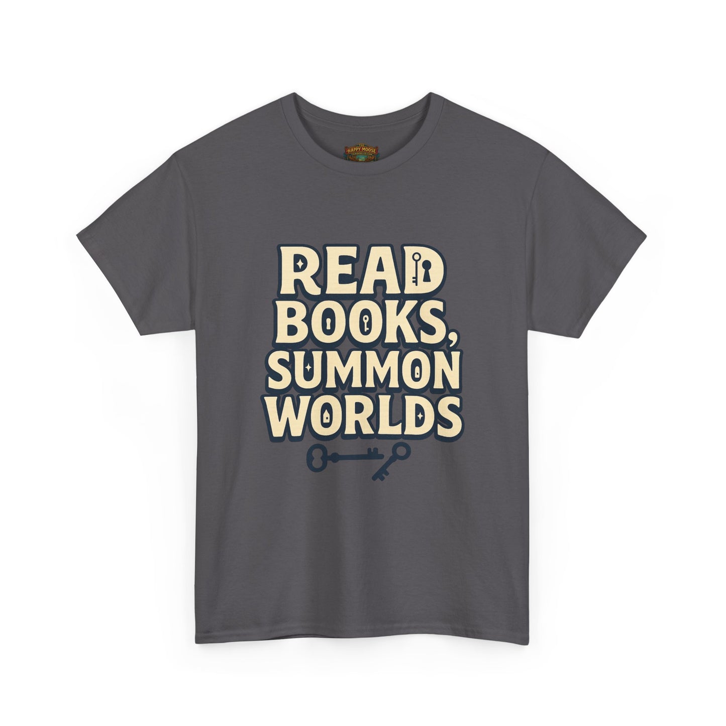 Read Books Summon Worlds T-Shirt — Literary Fantasy Book Lover Tee