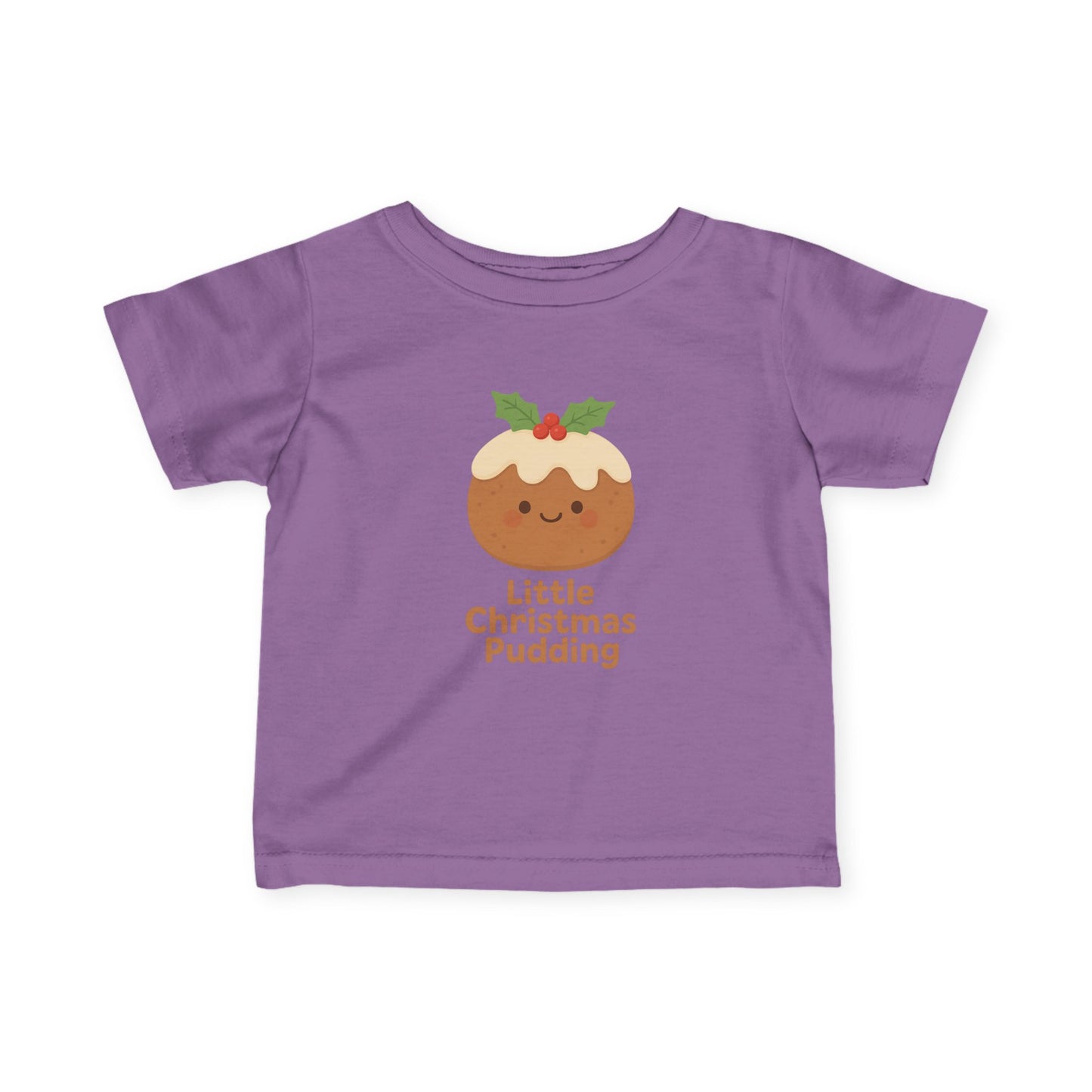Infant Tee - "Little Christmas Pudding" Cute Holiday Baby Shirt