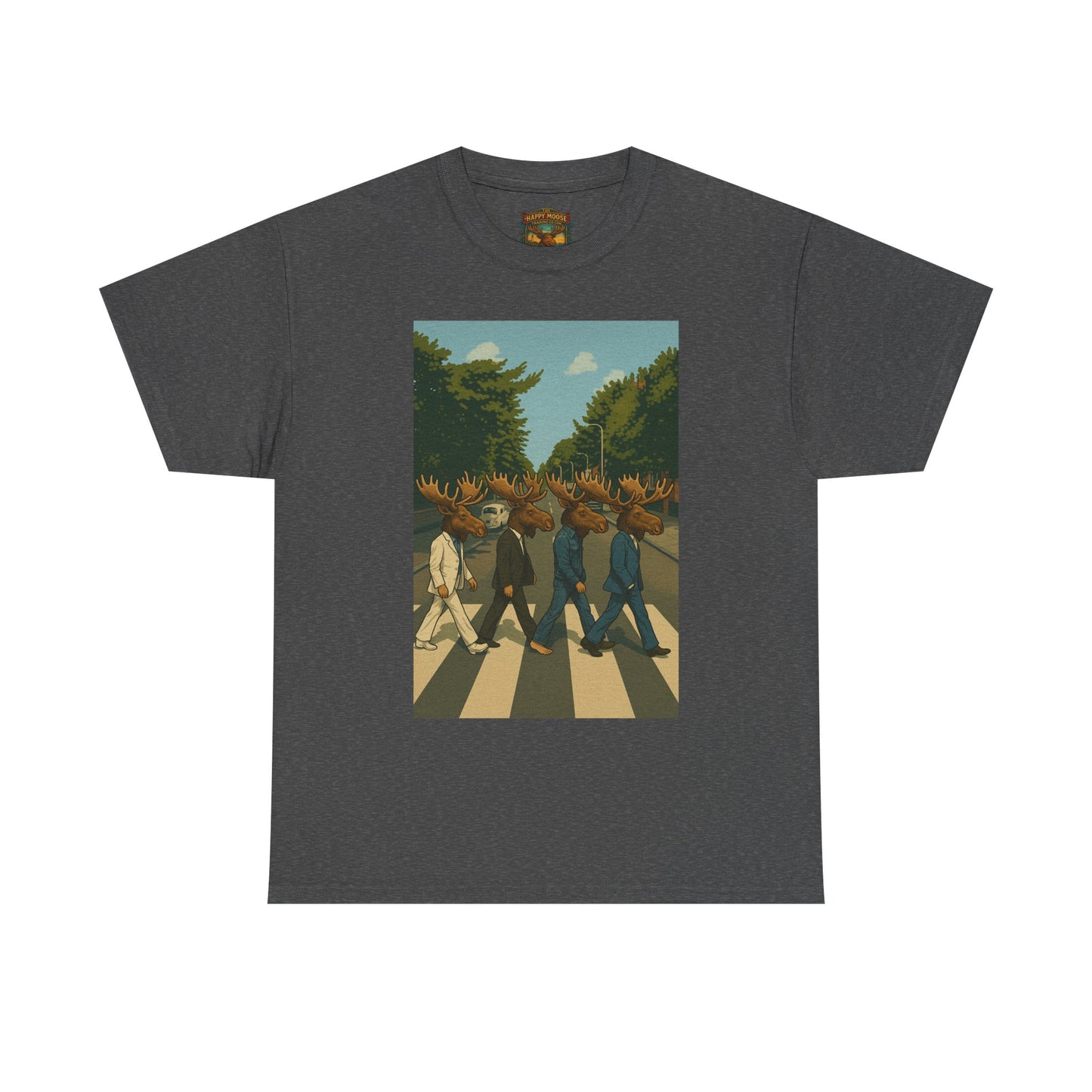 Moose Abbey Road Tee — Retro Parody Band Graphic T-Shirt