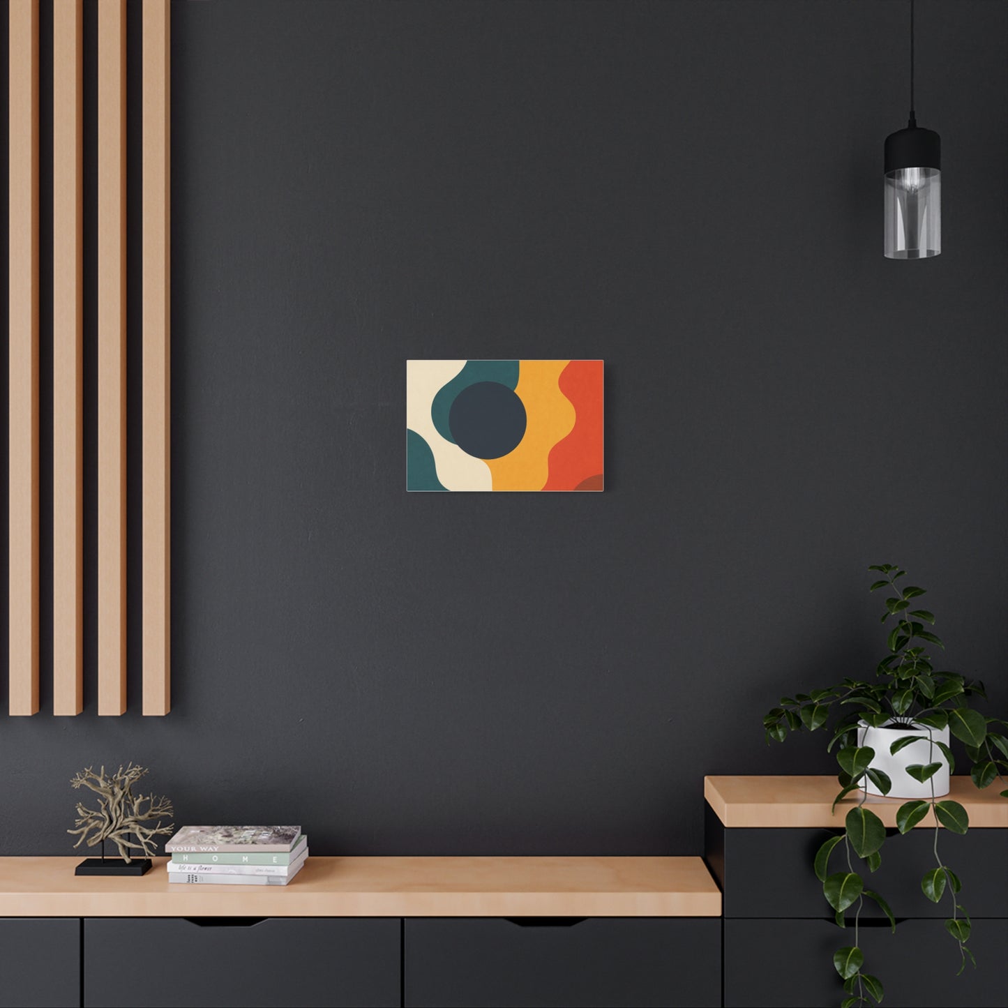 Abstract Retro Wave Matte Canvas Print — Mid Century Colorful Wall Art (Stretched 1.25")
