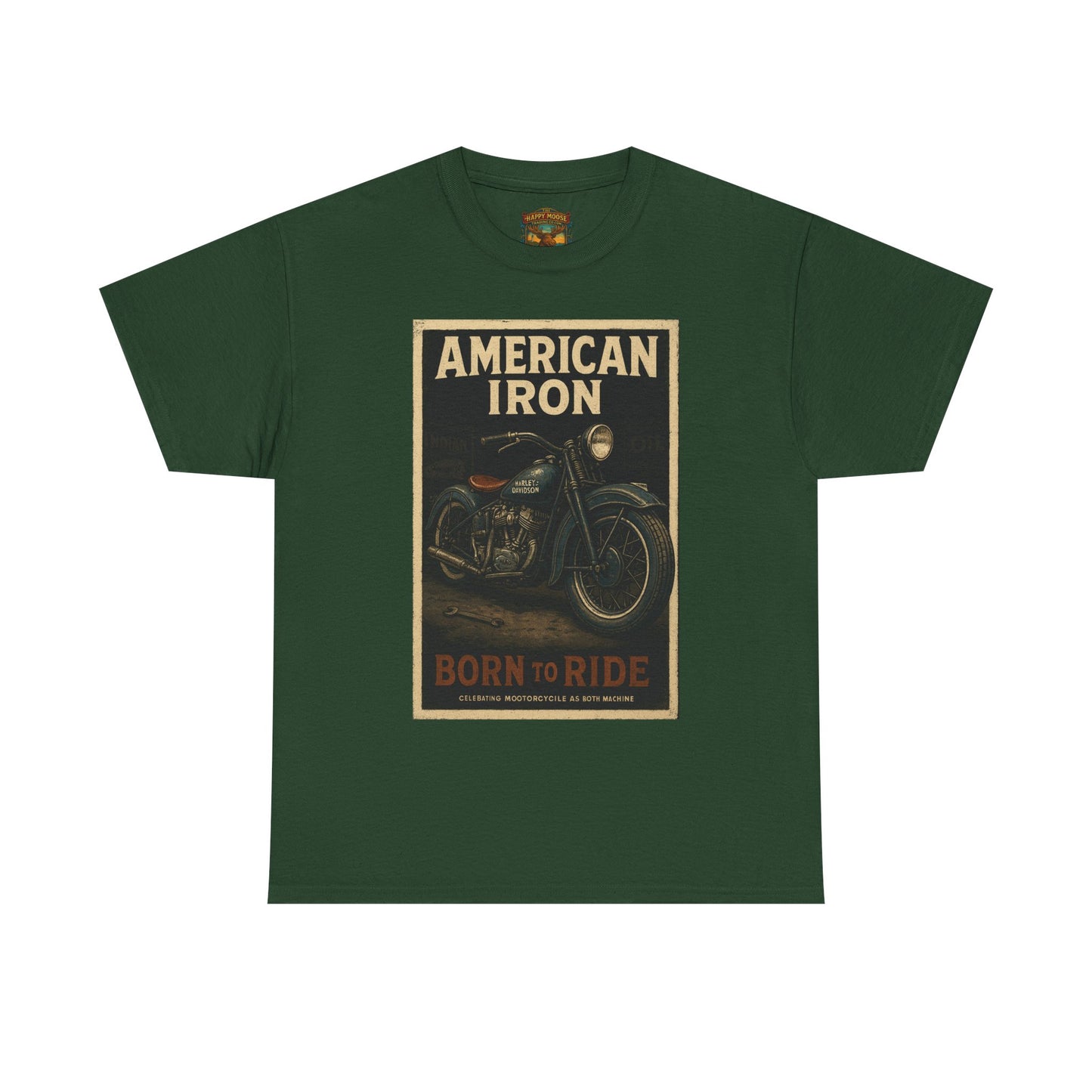 American Iron Motorcycle Poster Tee | Born to Ride