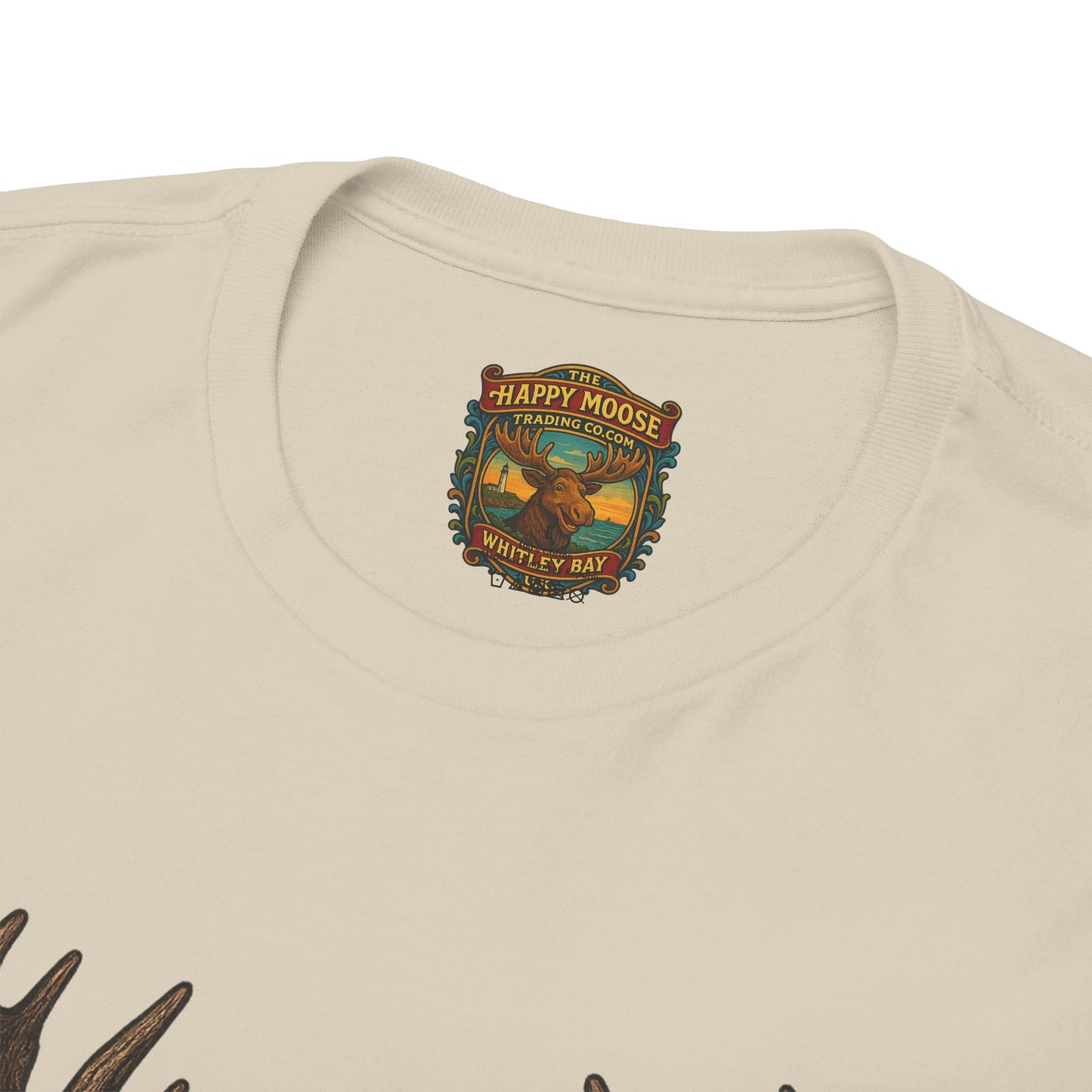 Moose Skull Graphic Tee — Dark Forest Horror Antler Shirt