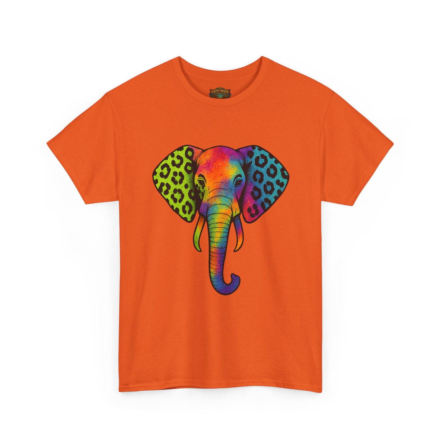 Colorful Leopard Print Elephant T-Shirt