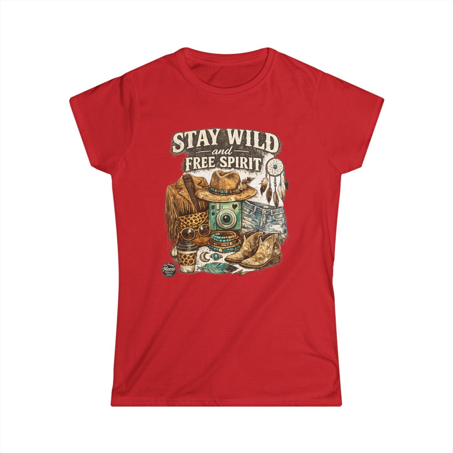 Boho Western "Stay Wild and Free" Women's Tee