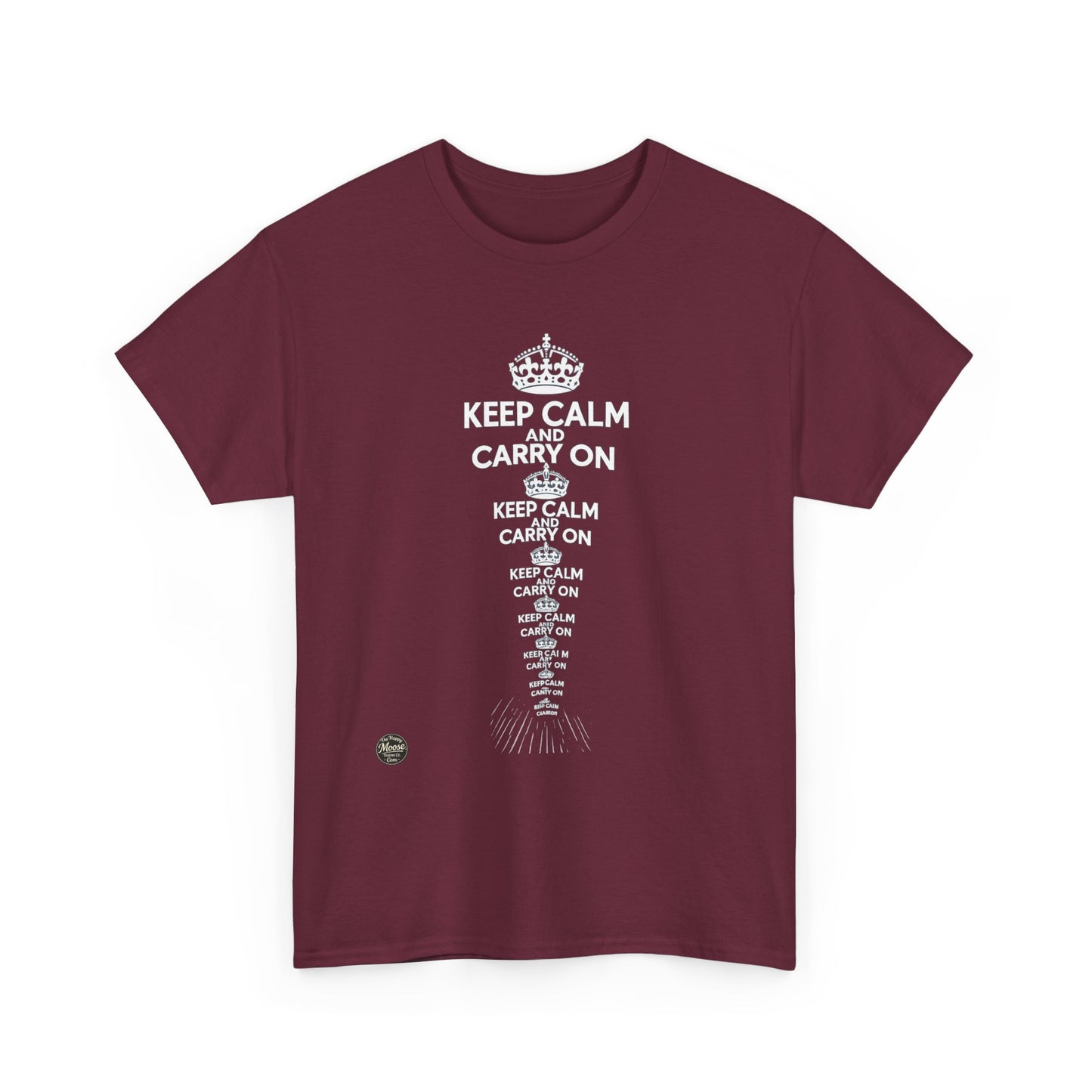 Keep Calm and Carry On T‑Shirt — Vintage British Motto Tee