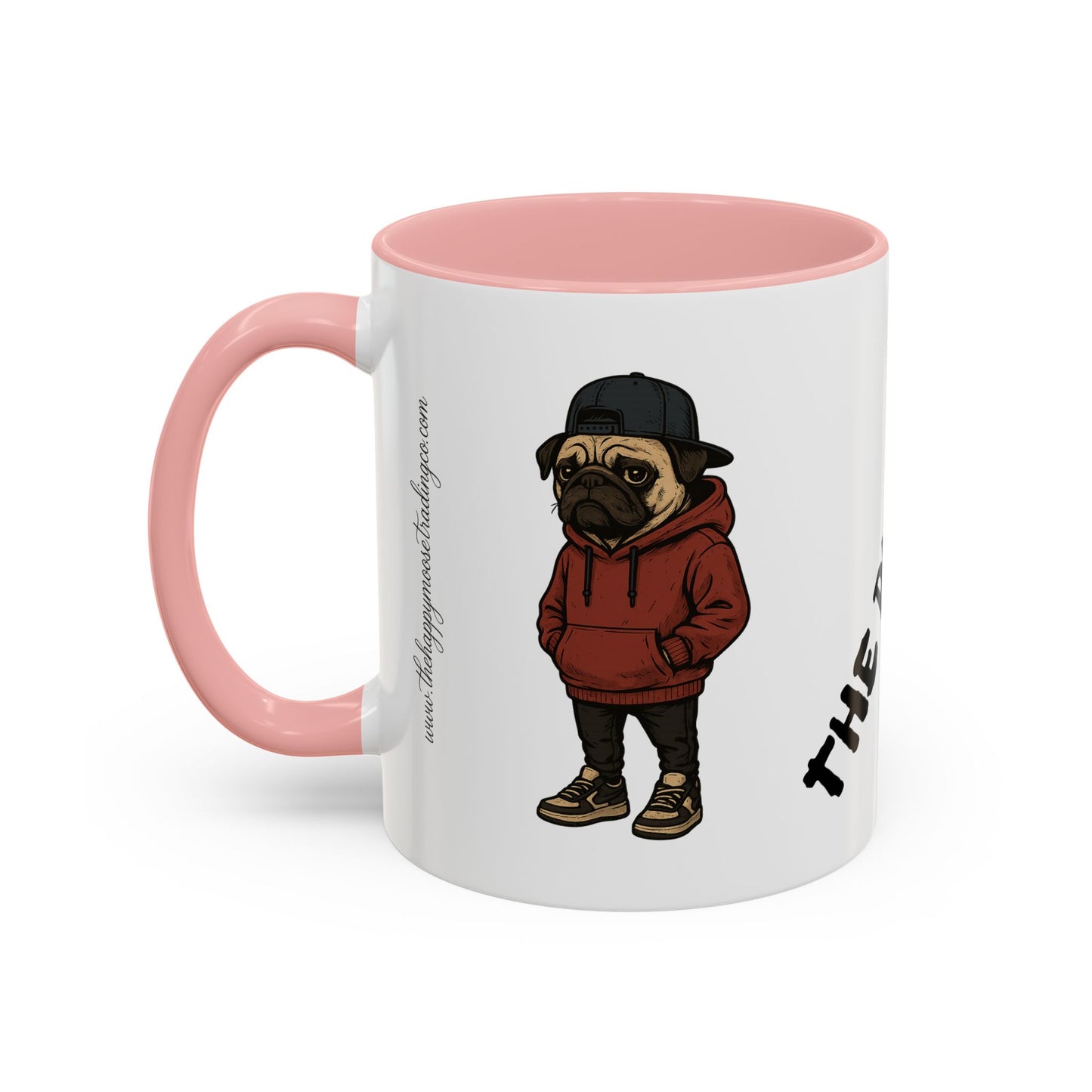 The Pug Mug Accent Coffee Mug — Cute Pug Cartoon Gift (11/15oz)