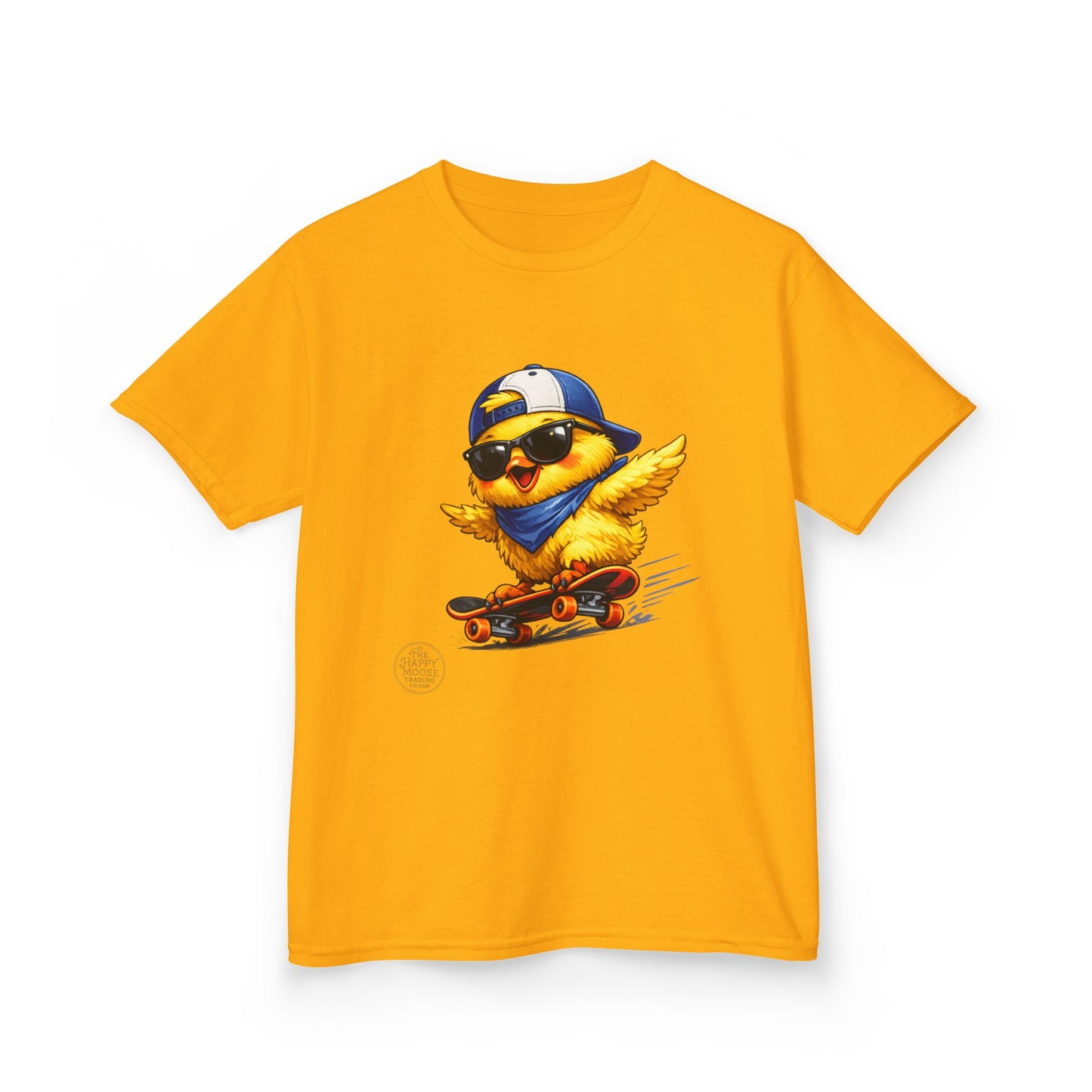 Skateboard Chick Kids T‑Shirt — Cool Sunglasses Duck Skateboard Graphic Tee