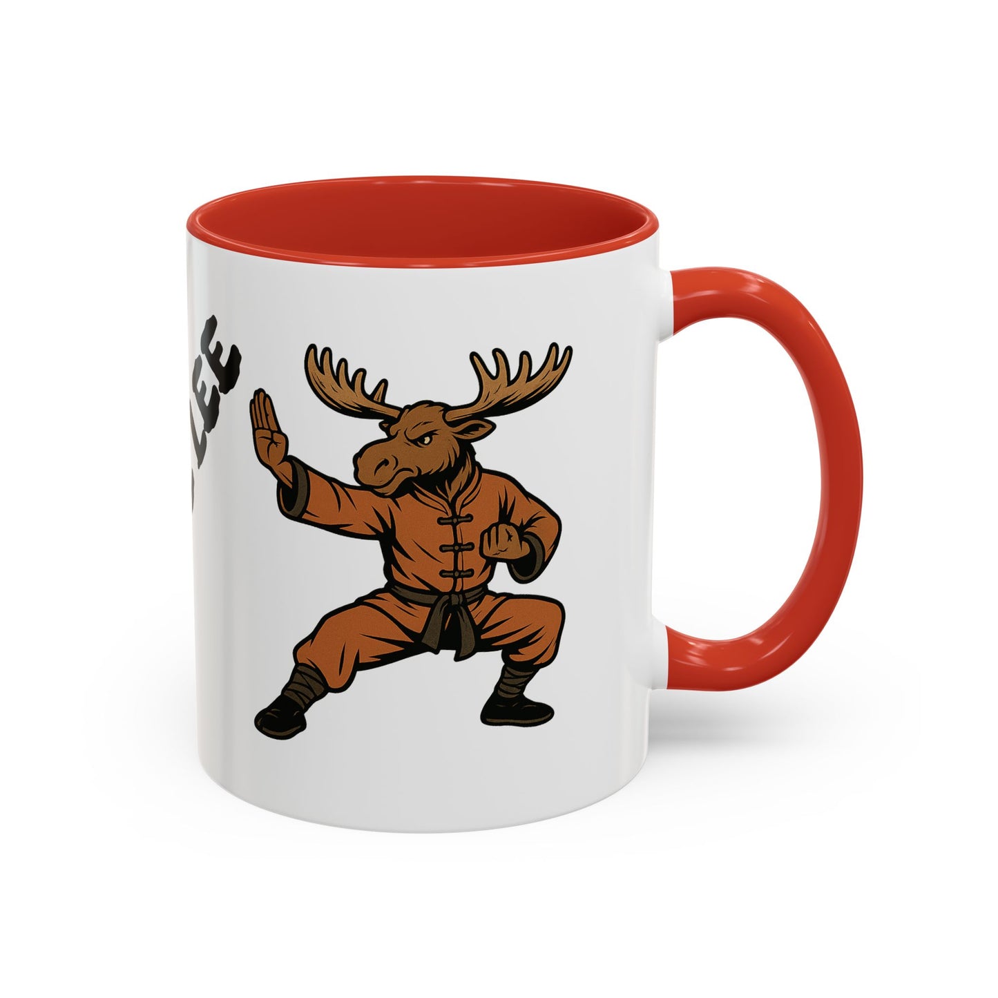 Moose Lee Martial Arts Accent Coffee Mug — Funny Moose Kung Fu 11/15oz