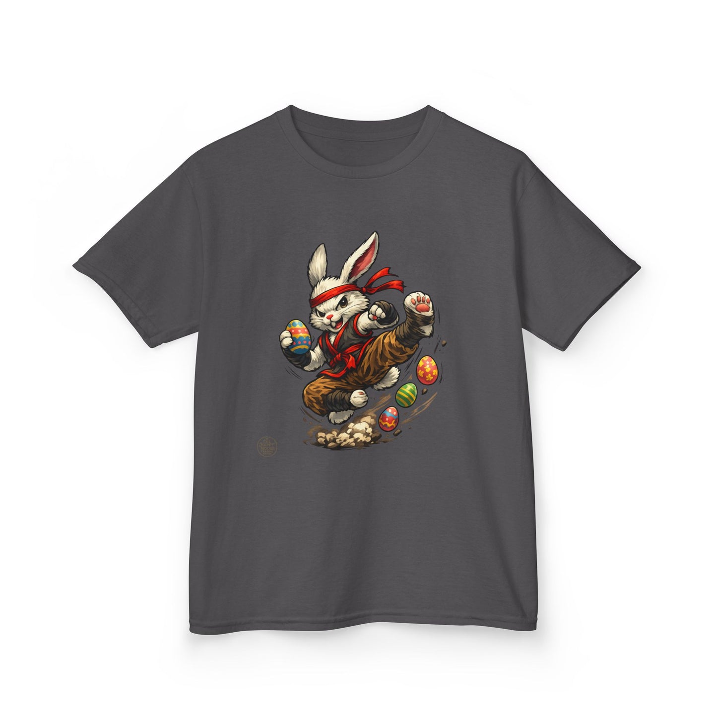 Kids Tee — Playful Easter Bunny with Colorful Eggs