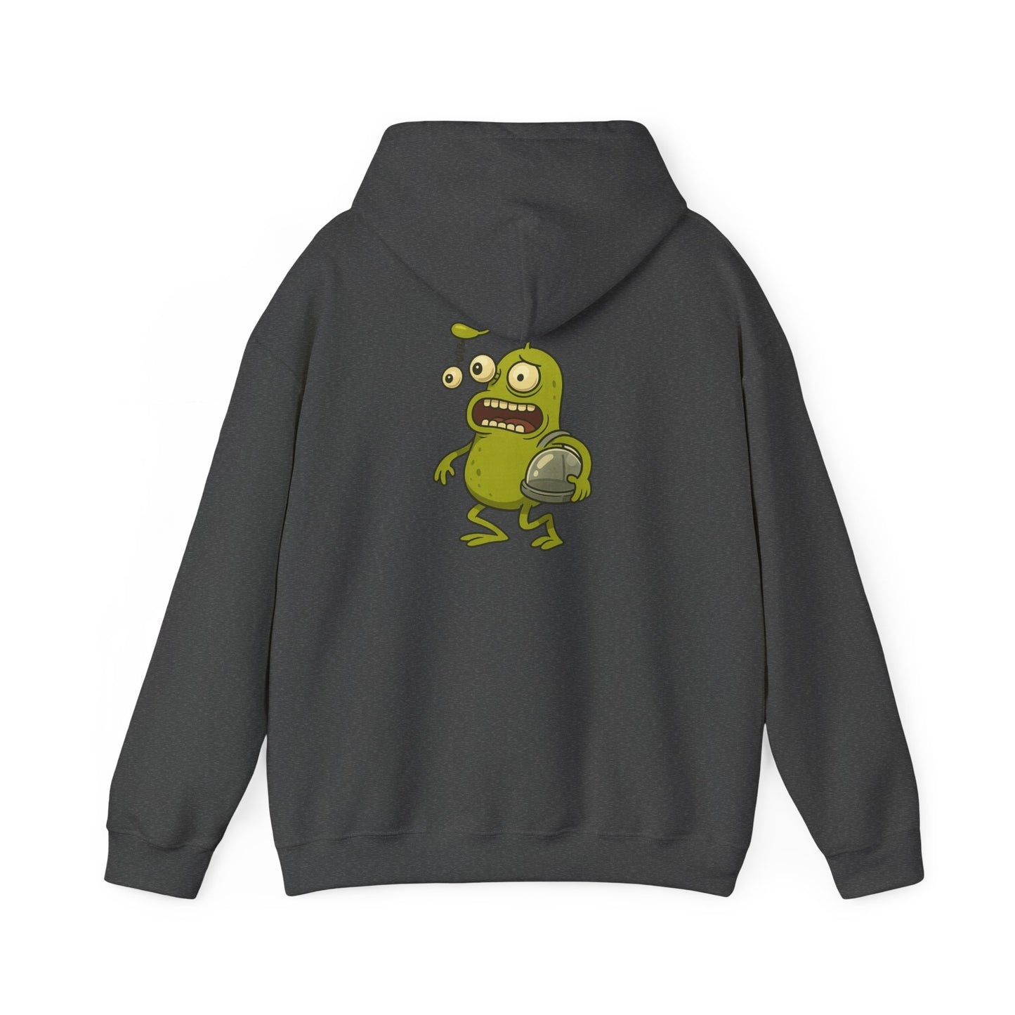 Alien Monster Hoodie — Cute Green Space Creature Graphic Hooded Sweatshirt