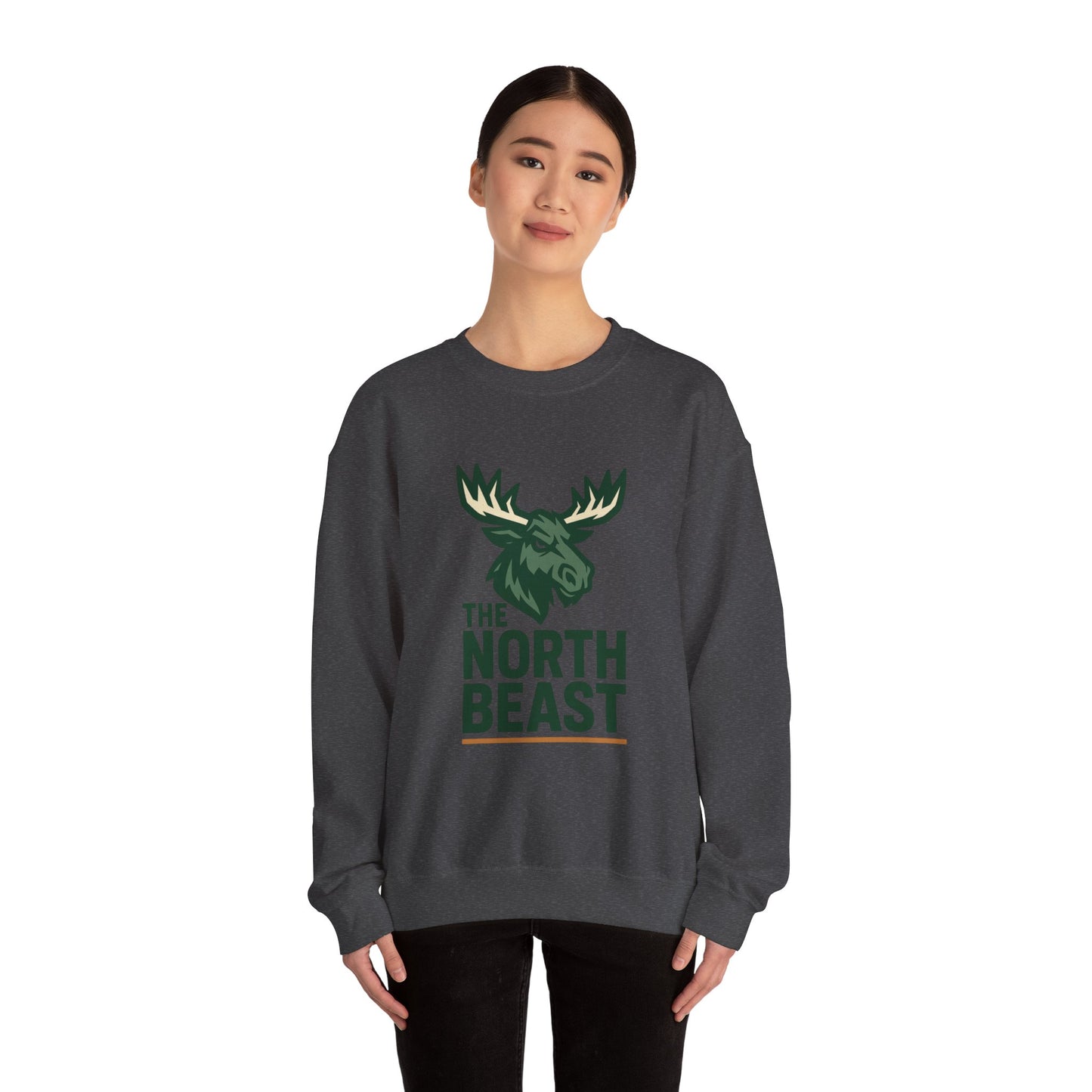 Crewneck Sweatshirt — "The North Beast" Moose Logo Pullover