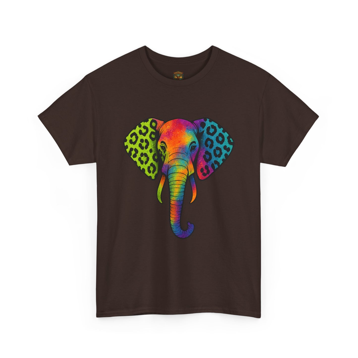 Colorful Leopard Print Elephant T-Shirt