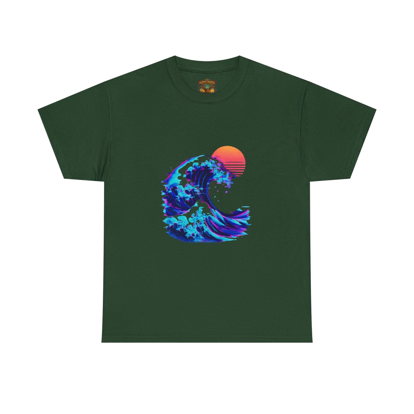 Wave Sunset T-Shirt — Retro Ocean Wave Graphic Tee