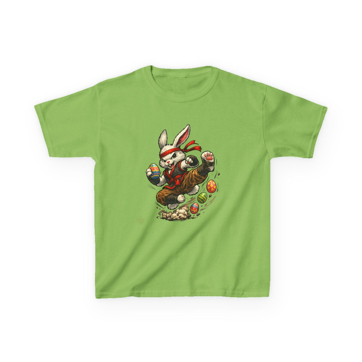 Kids Tee — Playful Easter Bunny with Colorful Eggs
