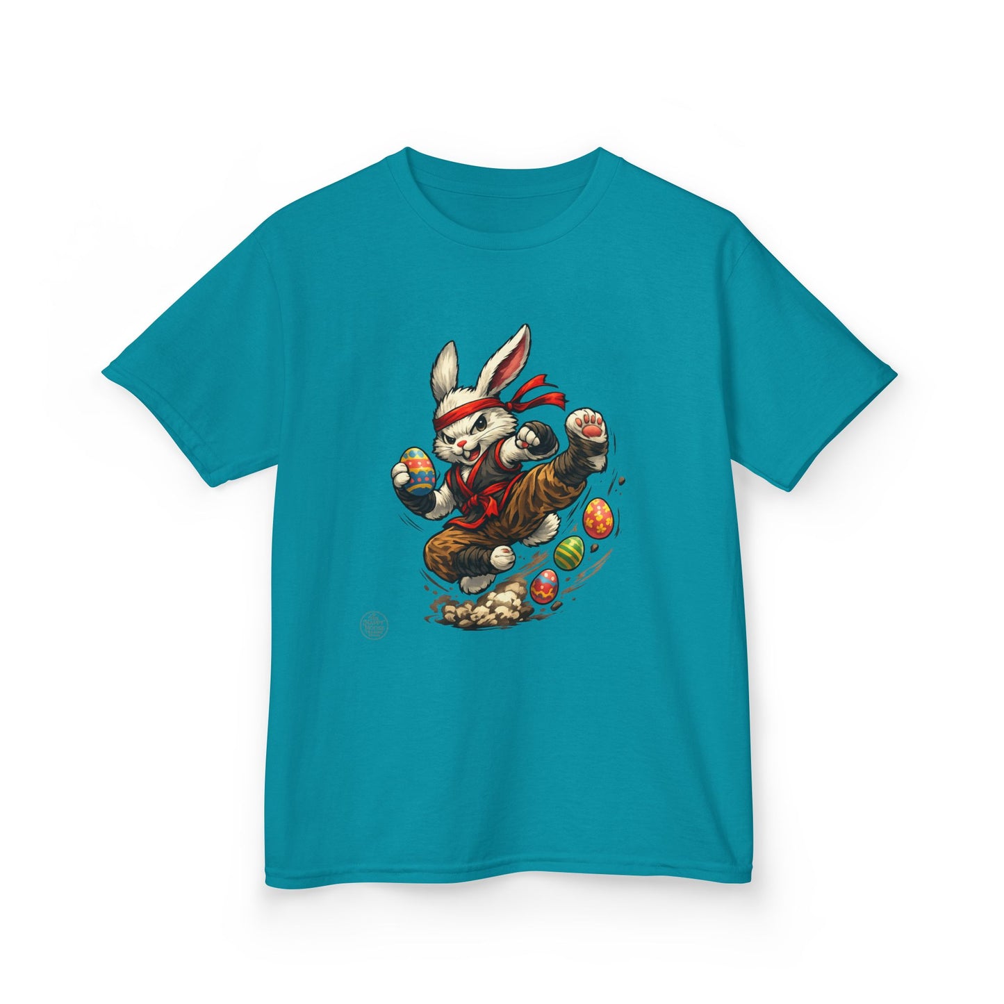 Kids Tee — Playful Easter Bunny with Colorful Eggs