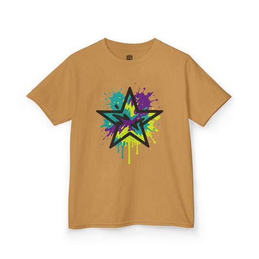 Kids Star Graffiti T-Shirt — Colorful Drip Street Art Tee