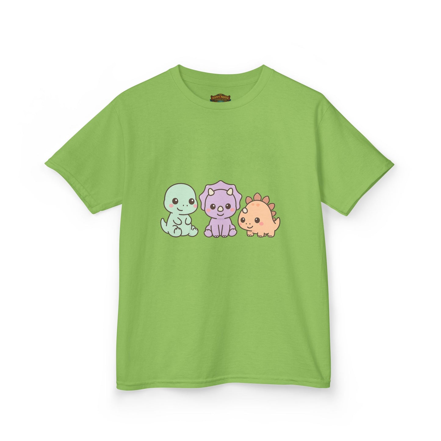 Kids Dino Trio T‑Shirt — Cute Pastel Dinosaur Graphic Tee for Toddlers & Children