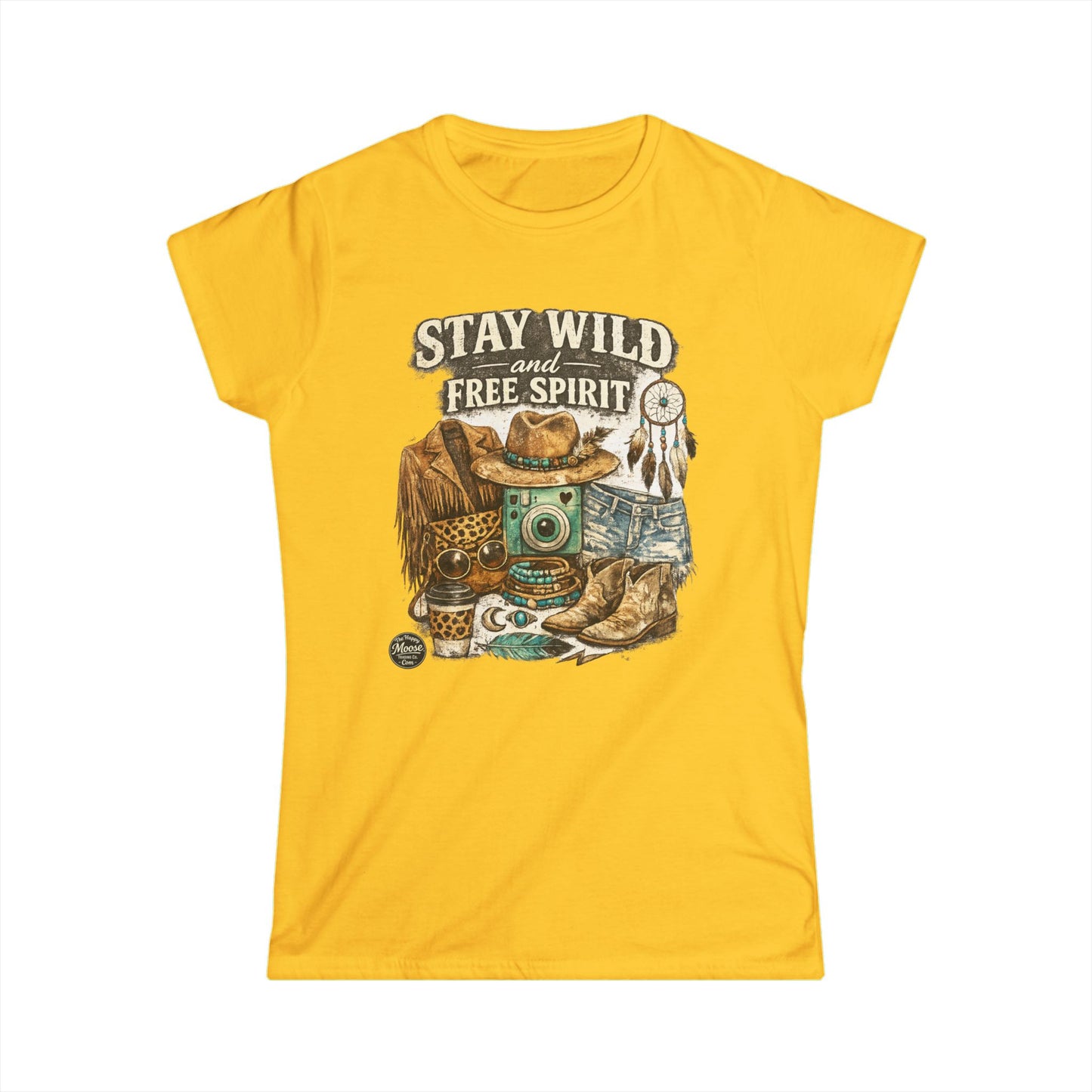 Boho Western "Stay Wild and Free" Women's Tee