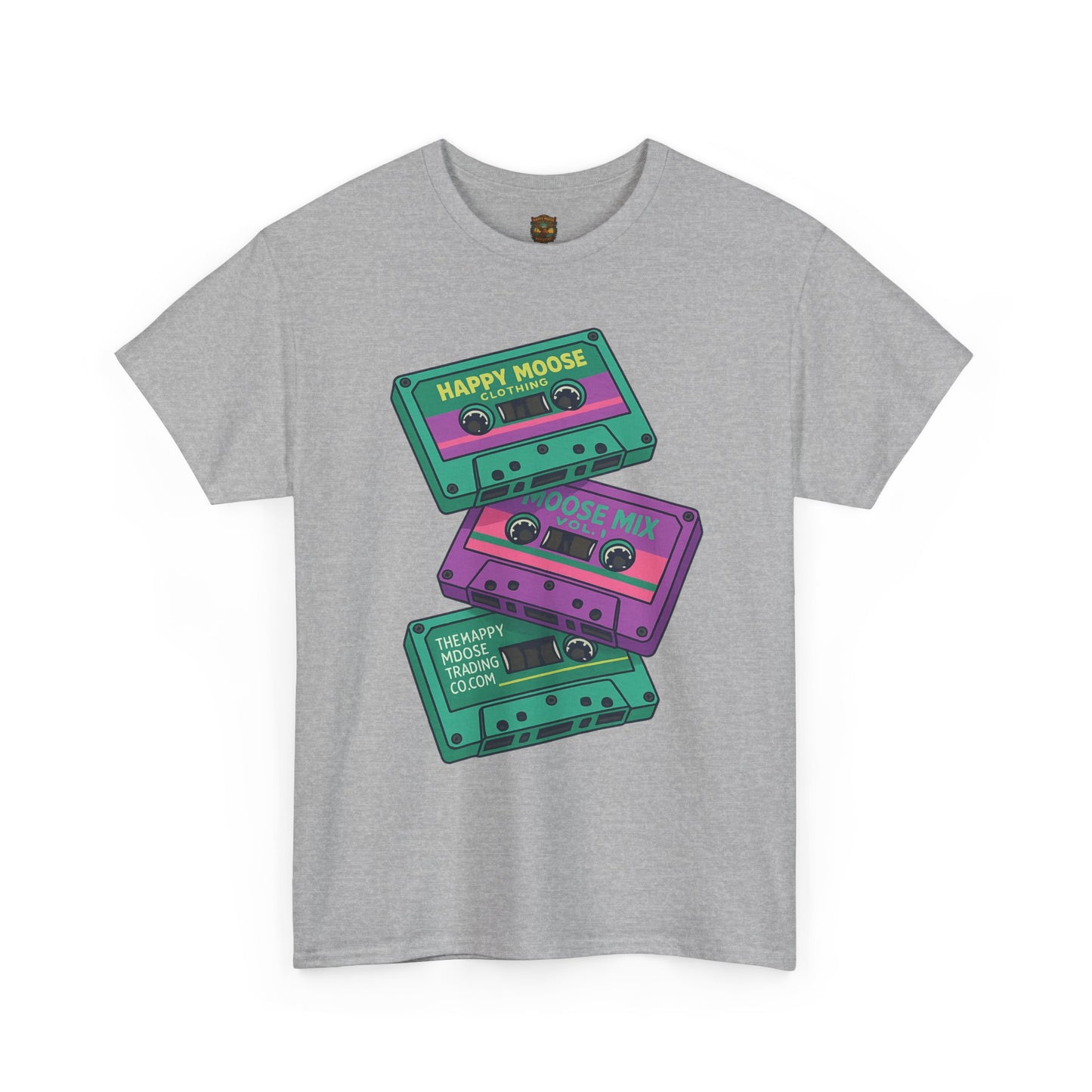 Cassette Stack Tee — Retro 80s Mixtape Graphic T-Shirt