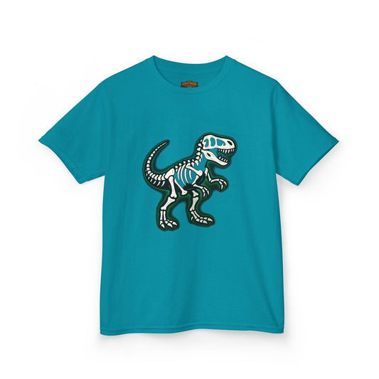 Kids T-Shirt — Dino Skeleton Graphic Tee for Boys & Girls