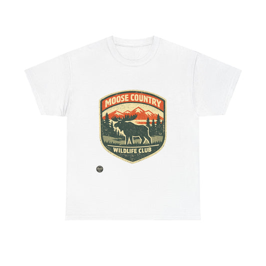 Moose Country Wildlife Club T-Shirt — Outdoor Hunting & Nature Tee