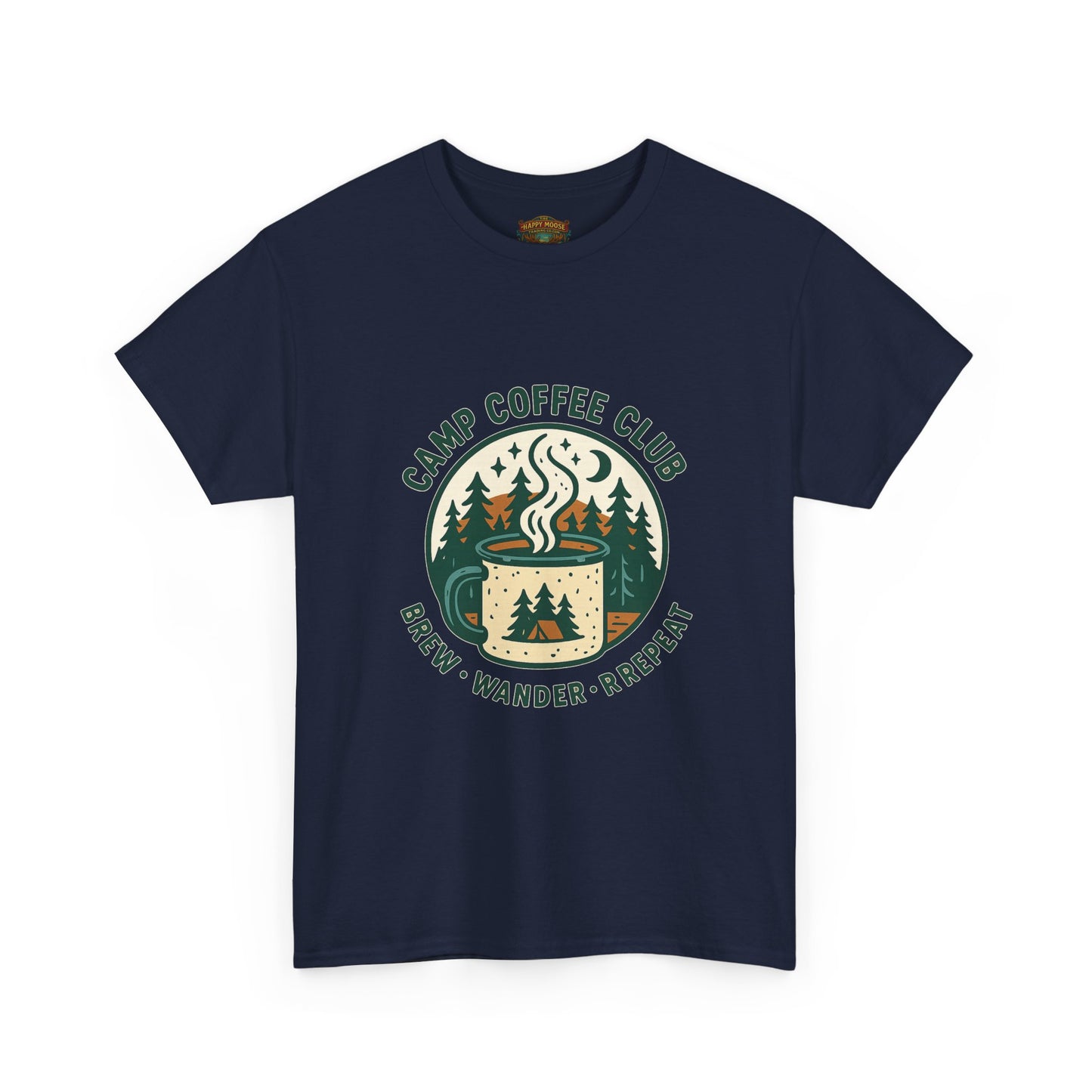 Camp Coffee T-Shirt — 'CAMP COFFEE' Retro Outdoor Tee