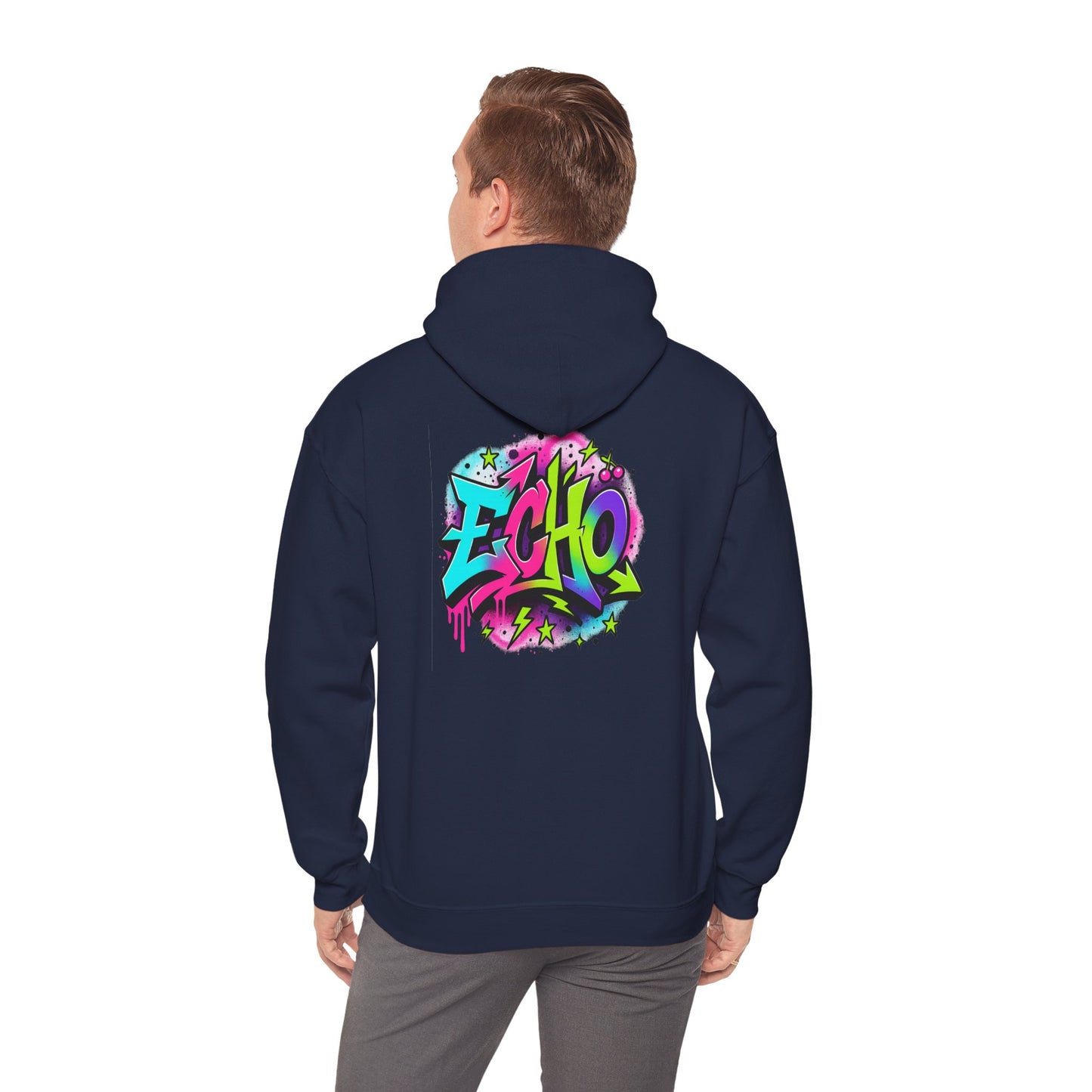 Graffiti "ECHO" Hoodie – Street Art Graphic Pullover