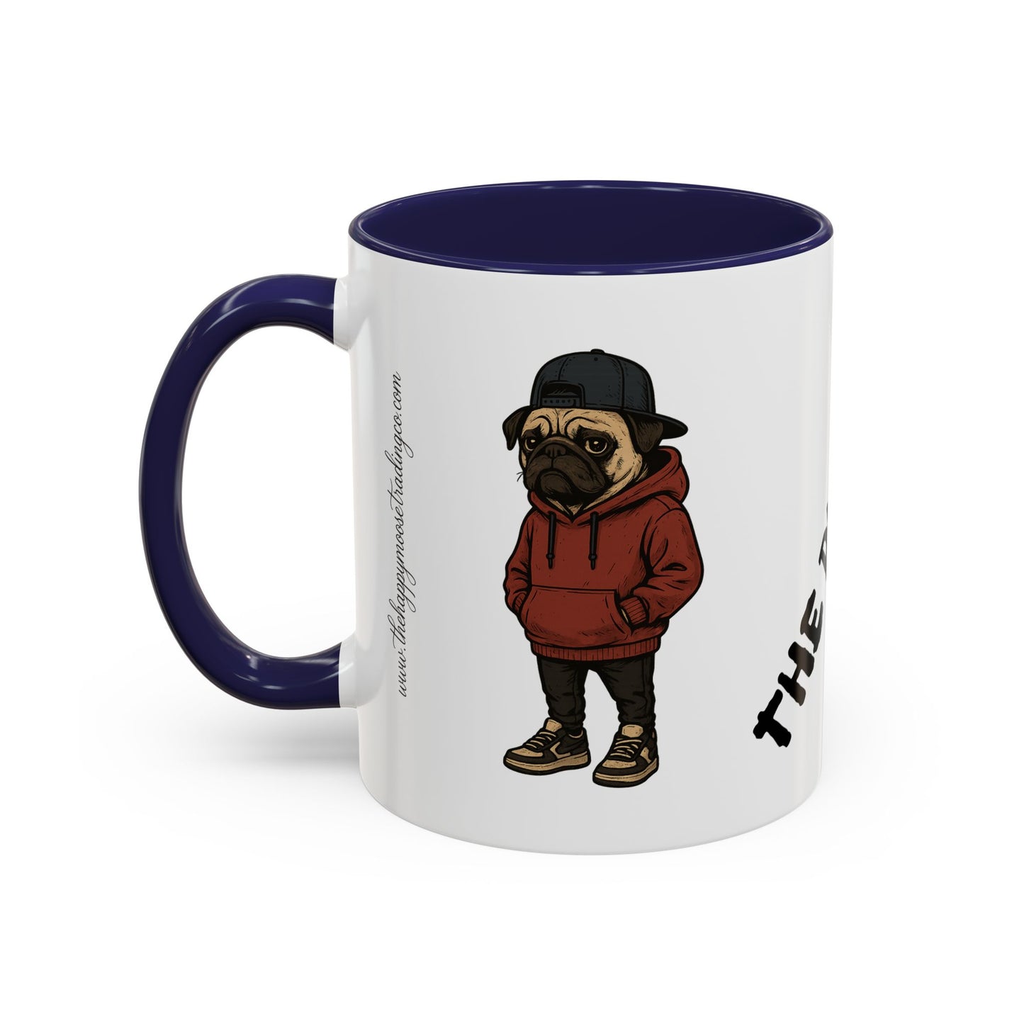 The Pug Mug Accent Coffee Mug — Cute Pug Cartoon Gift (11/15oz)