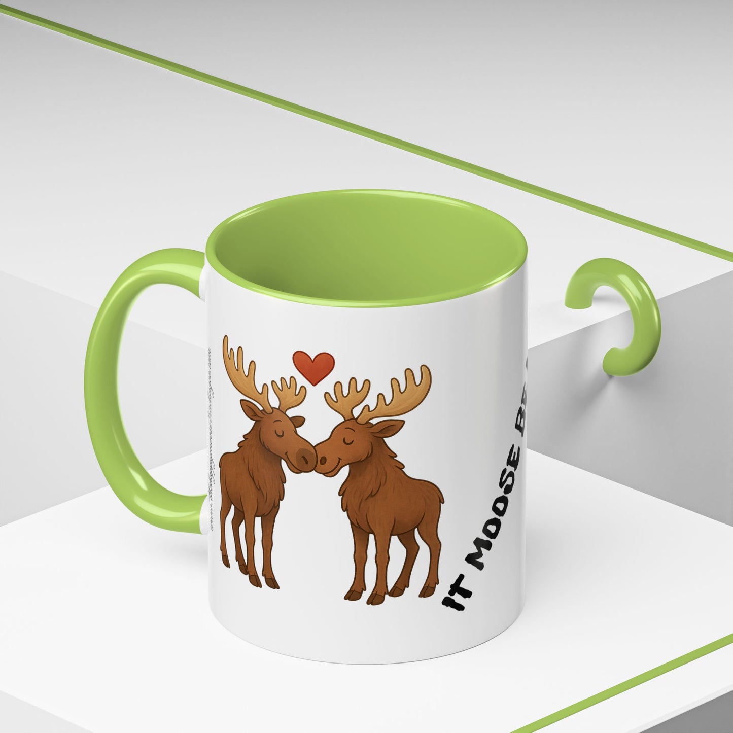 It Moose Be Love Coffee Mug — Cute Romantic Moose Couples Accent Mug (11/15oz)
