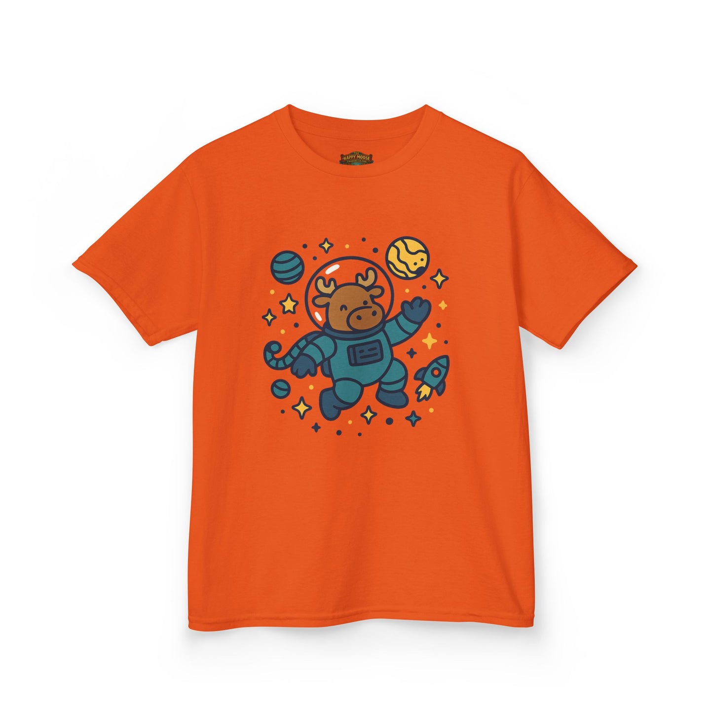 Kids Tee — Cute Astronaut Moose Space Shirt for Children