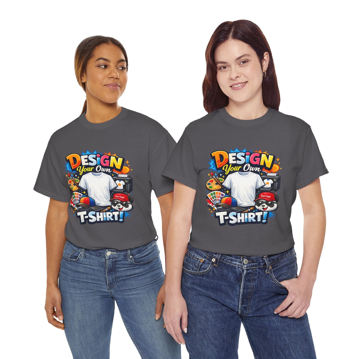 Custom 'Design Your Own' T-Shirt — Personalized Graphic Tee (Front And Rear Print)