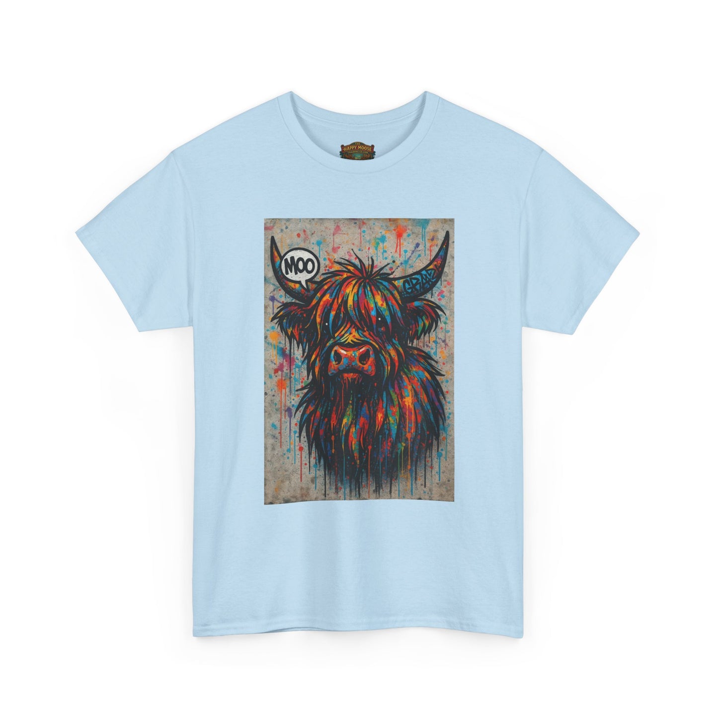 Psychedelic Highland Cow T-Shirt | Retro Rainbow Cow Art 7