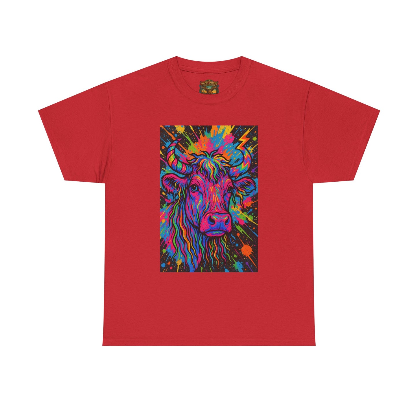 Psychedelic Highland Cow T-Shirt | Retro Rainbow Cow Art 4