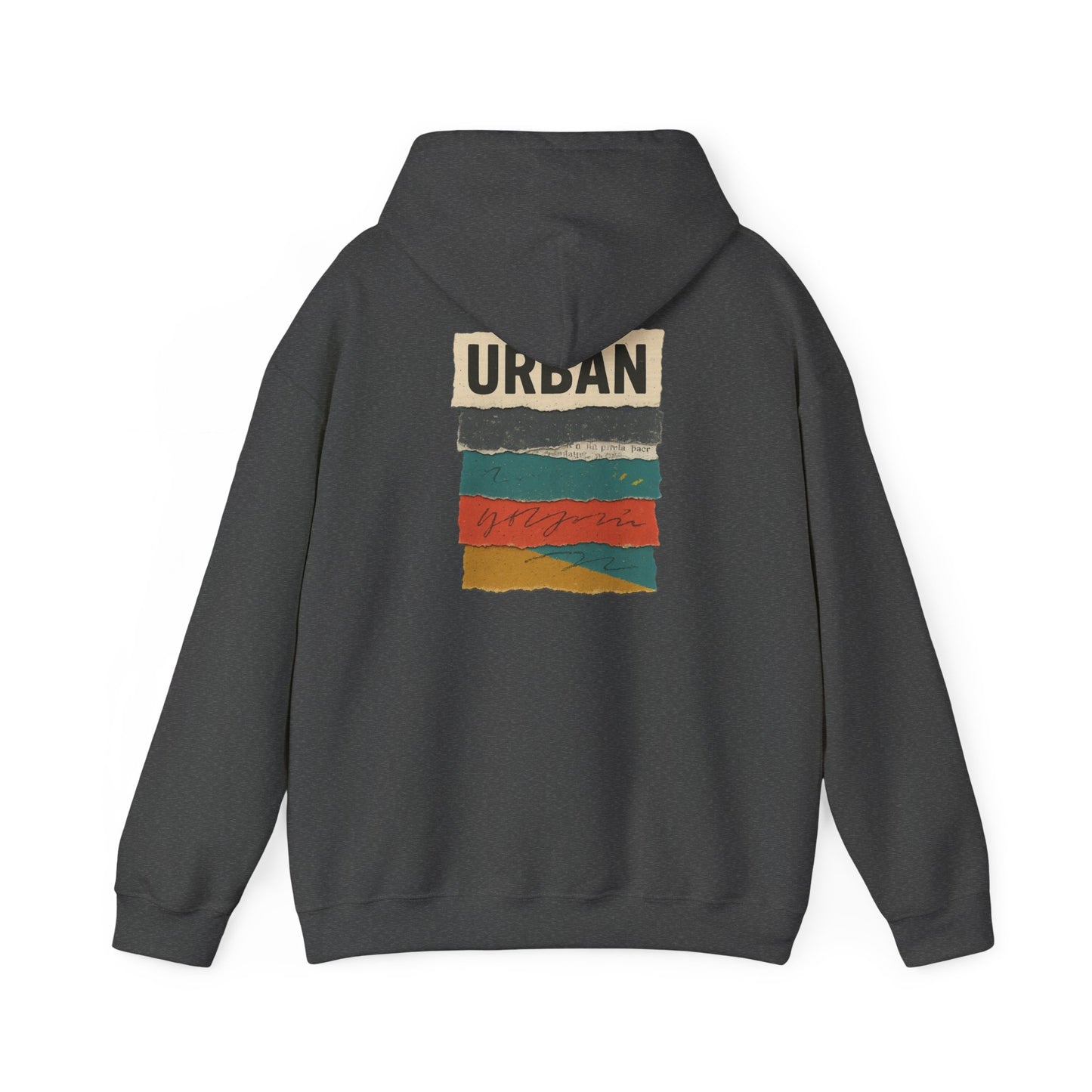 Hoodie — Retro 'Urban' Striped Vintage Paint-Texture Pullover