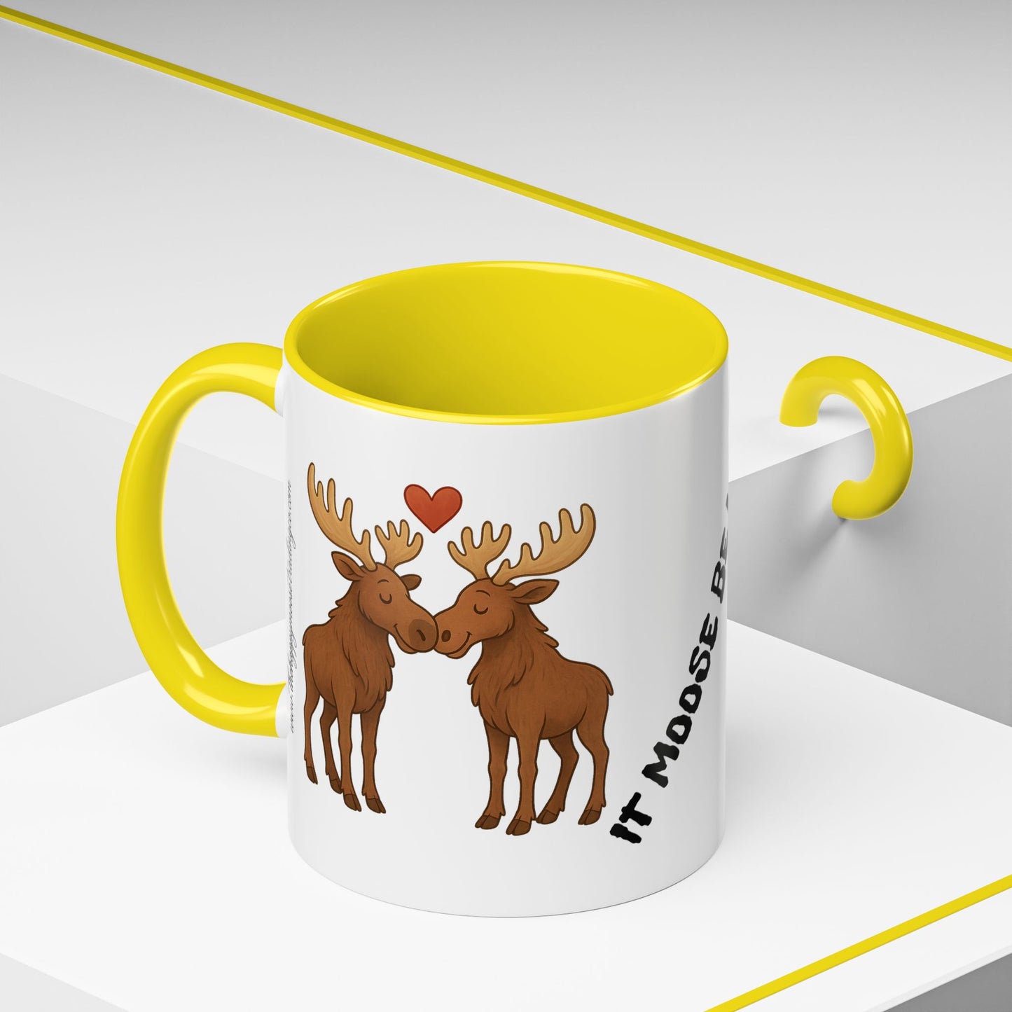 It Moose Be Love Coffee Mug — Cute Romantic Moose Couples Accent Mug (11/15oz)