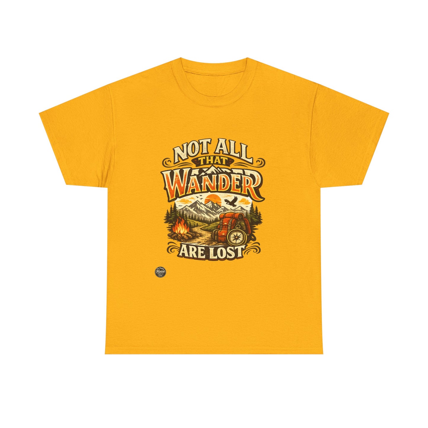 Wander Camper T‑Shirt — "Not All That Wander Are Lost" Adventure Tee