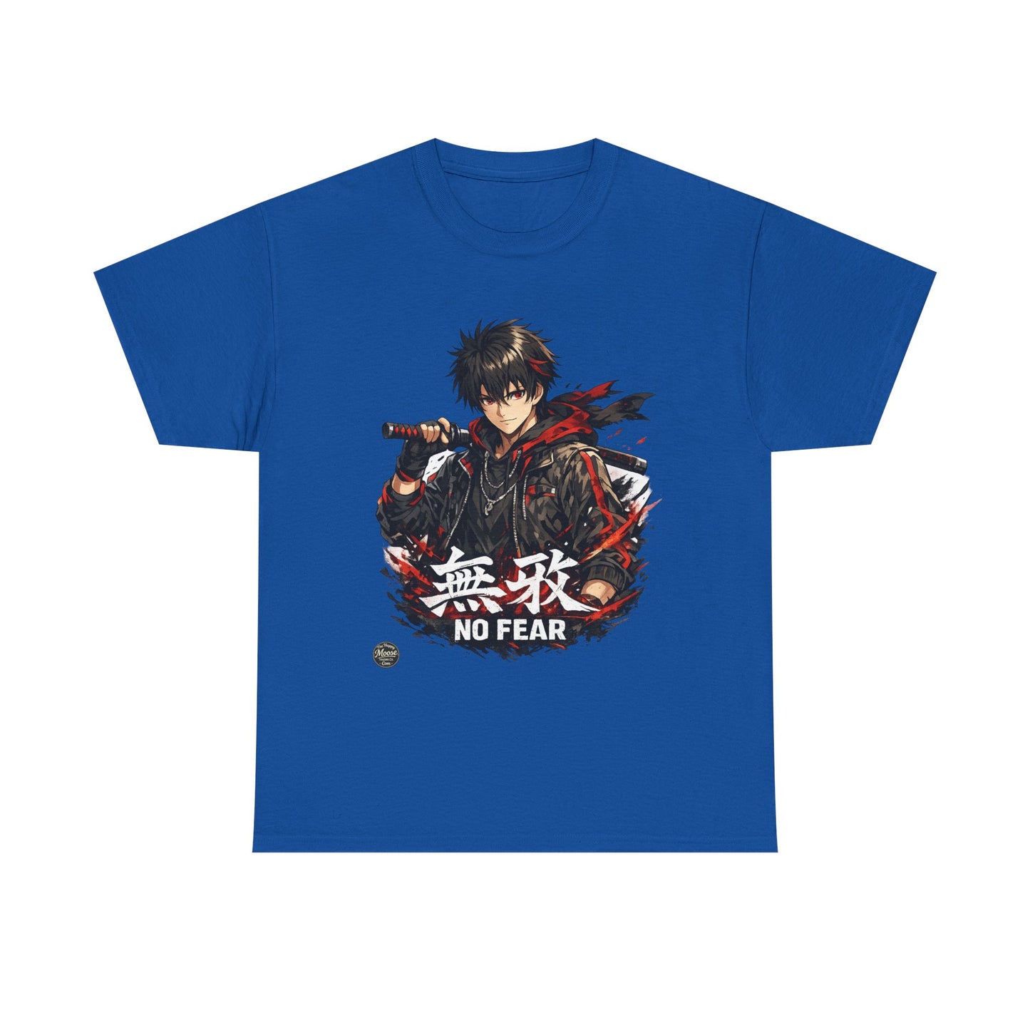 Anime Samurai 'No Fear' T-Shirt — Kanji Graphic Tee #E007