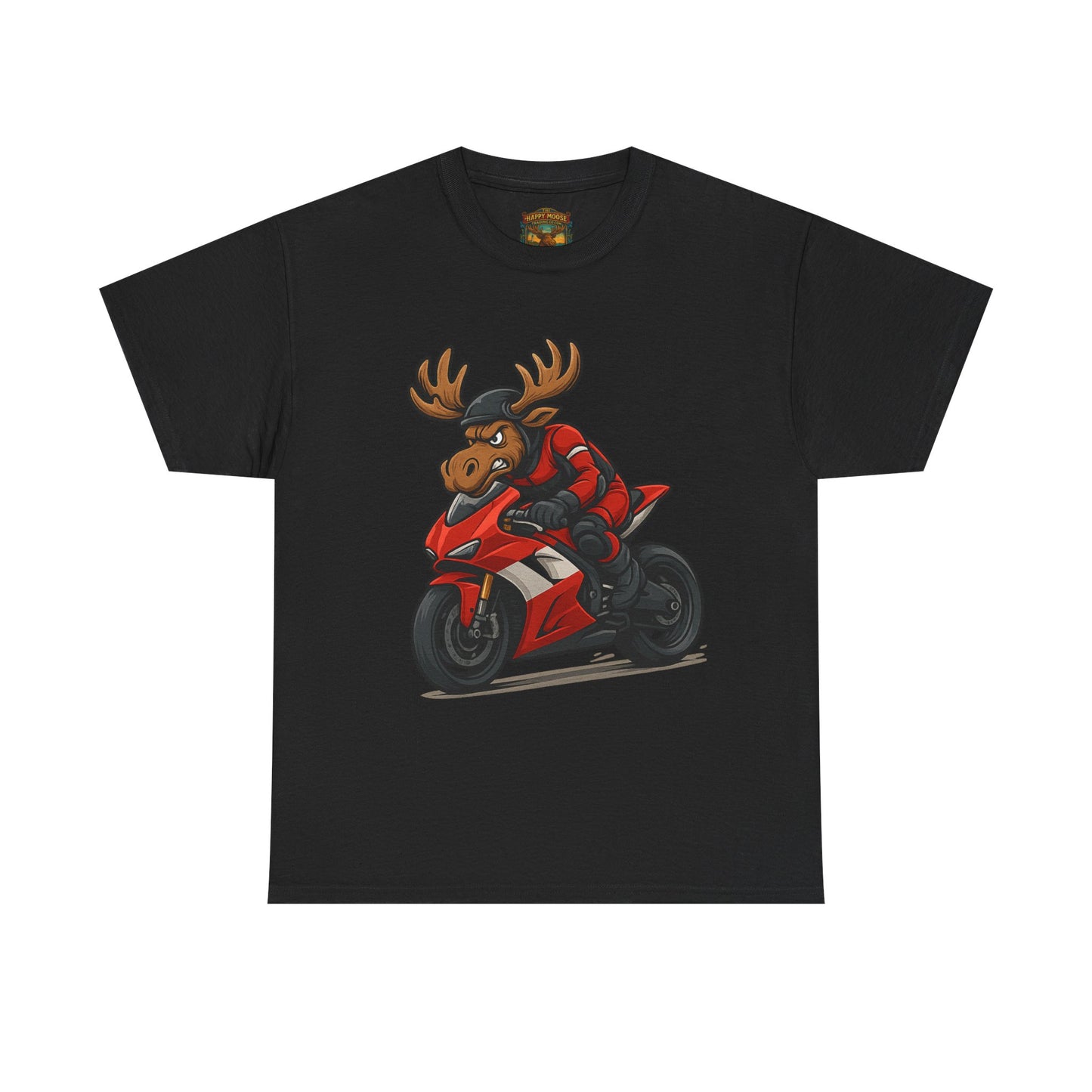 Motorcycle Moose T-Shirt — Funny Biker Graphic Tee