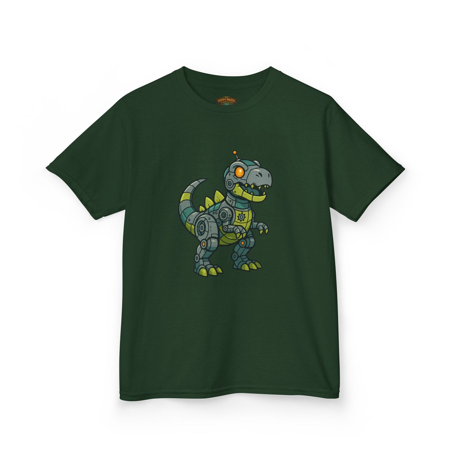 Kids Robot Dinosaur T‑Shirt — Cute Mech T‑Rex Graphic Tee for Boys & Girls