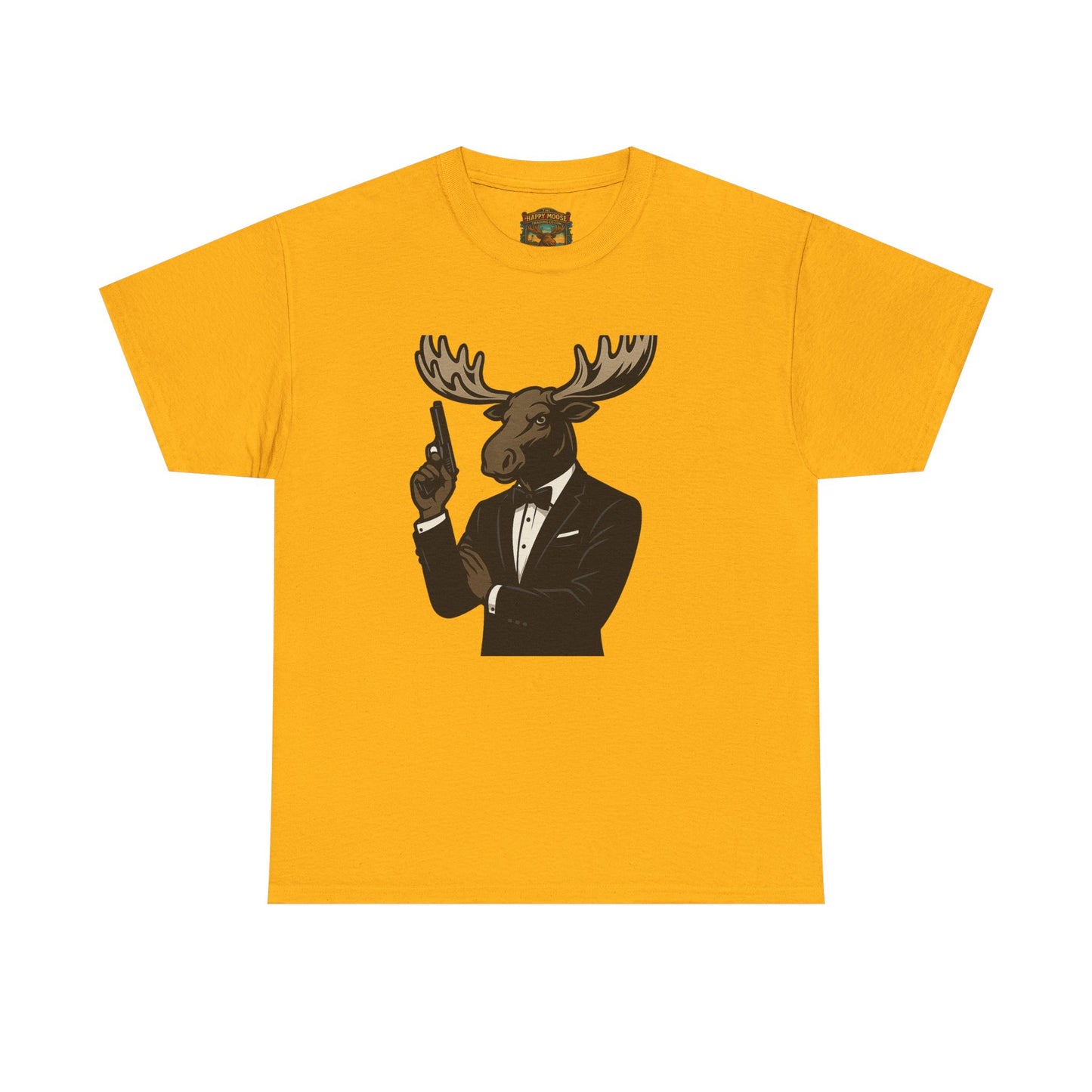 Moose in Tuxedo Graphic Tee — Gentlemen Moose Novelty T‑Shirt