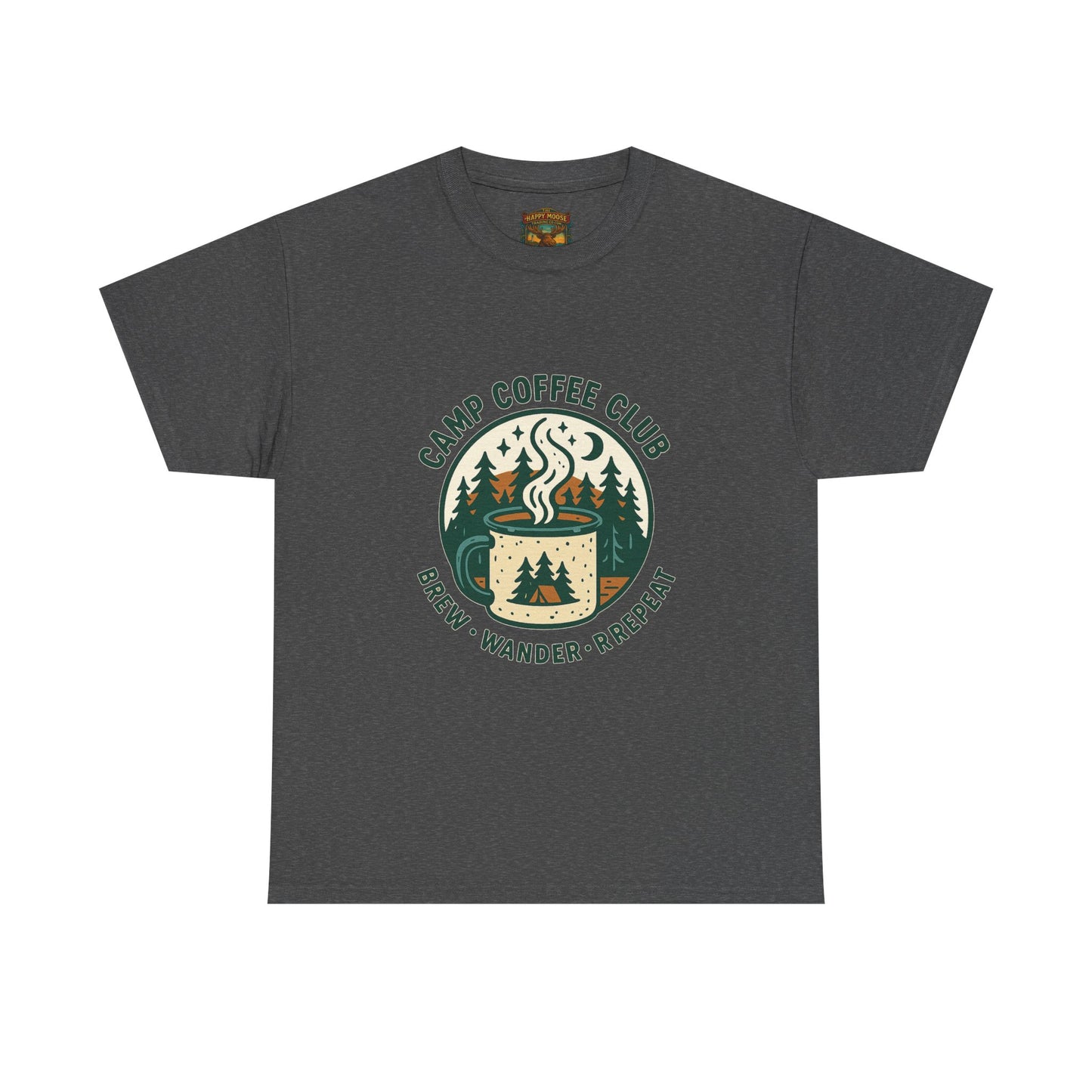 Camp Coffee T-Shirt — 'CAMP COFFEE' Retro Outdoor Tee