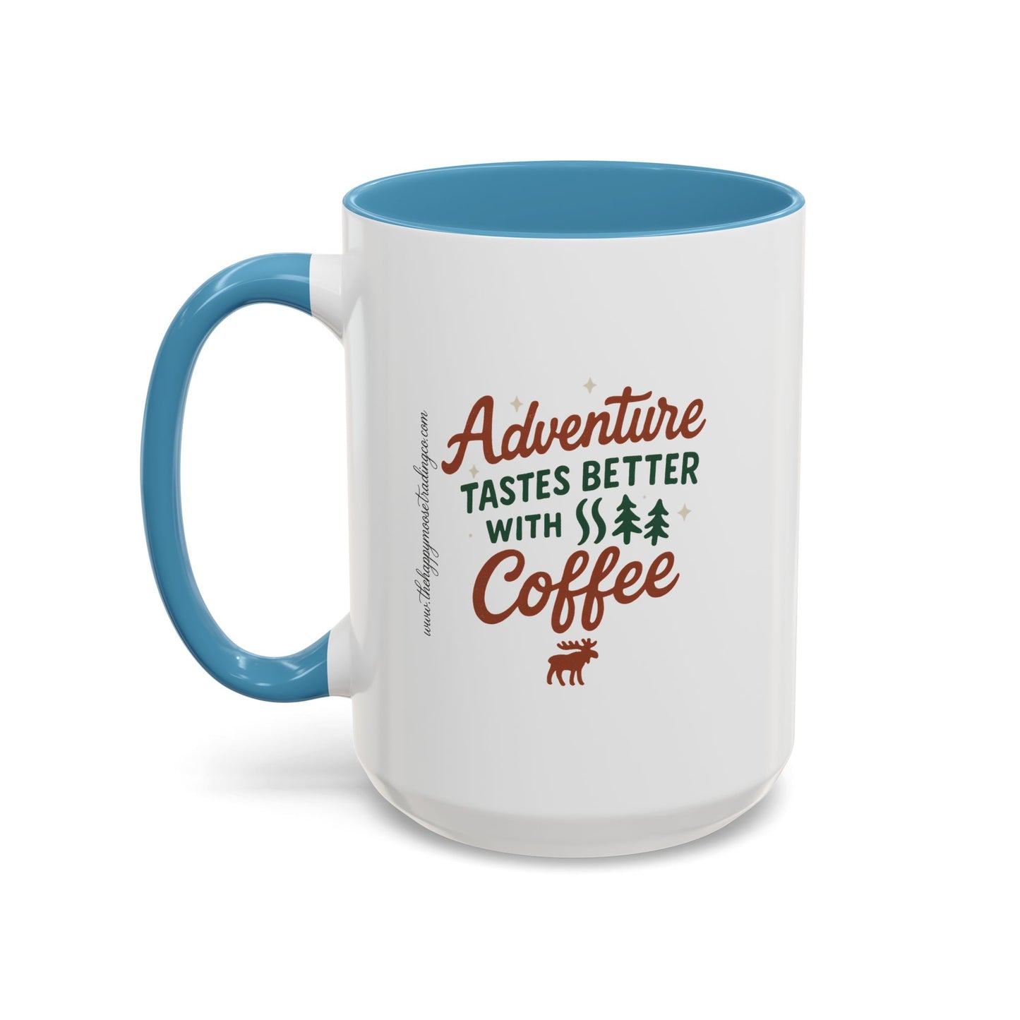 Adventure Tastes Better With Coffee Mug — "Adventure Tastes Better with Coffee" Rustic Outdoor Camper Gift (11/15oz)